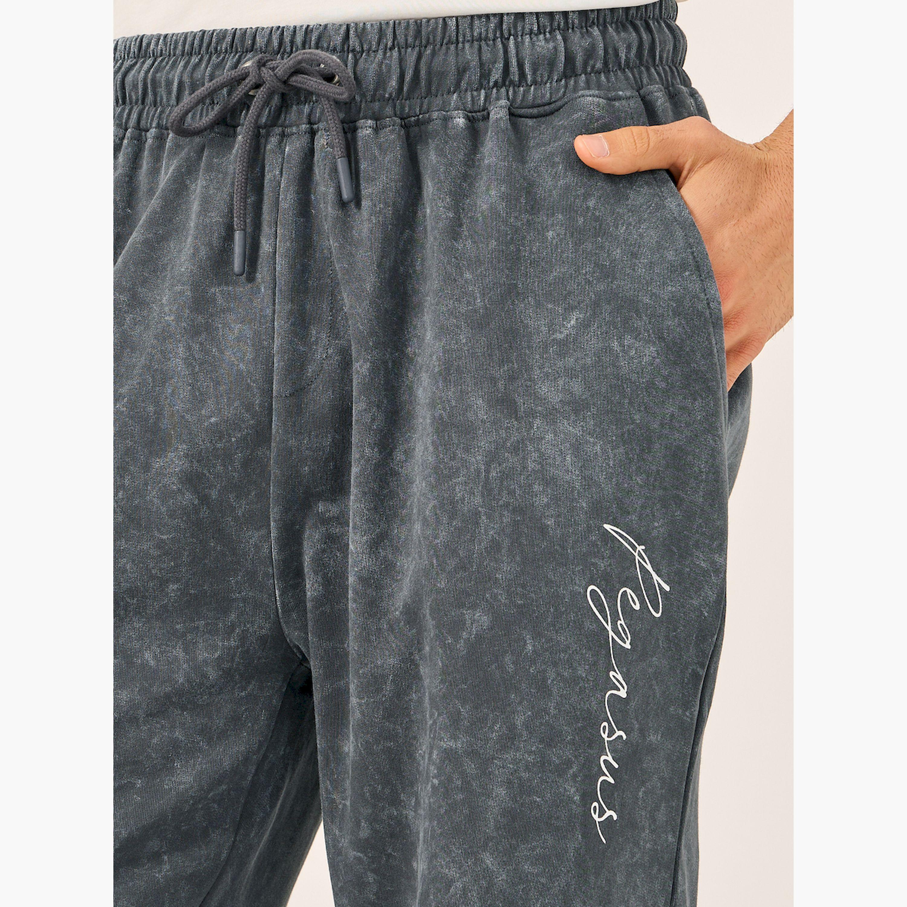 Styli Acid Washed Slogan Print Slim Fit Terry Jogger-men-clothing-bottoms-joggers-image-4