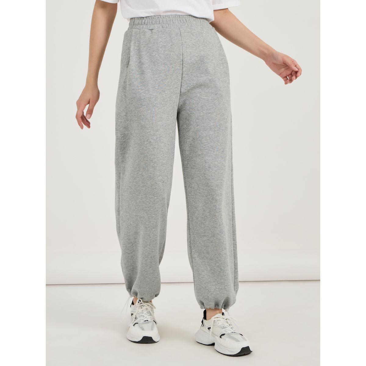 جوغر سادة بخصر عالي وحواف بأربطة-women-clothing-bottoms-joggers-image-2