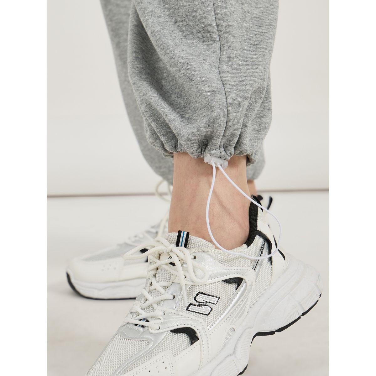 Styli High Rise Plain Joggers with Toggle Cuffed Detail-women-clothing-bottoms-joggers-image-4