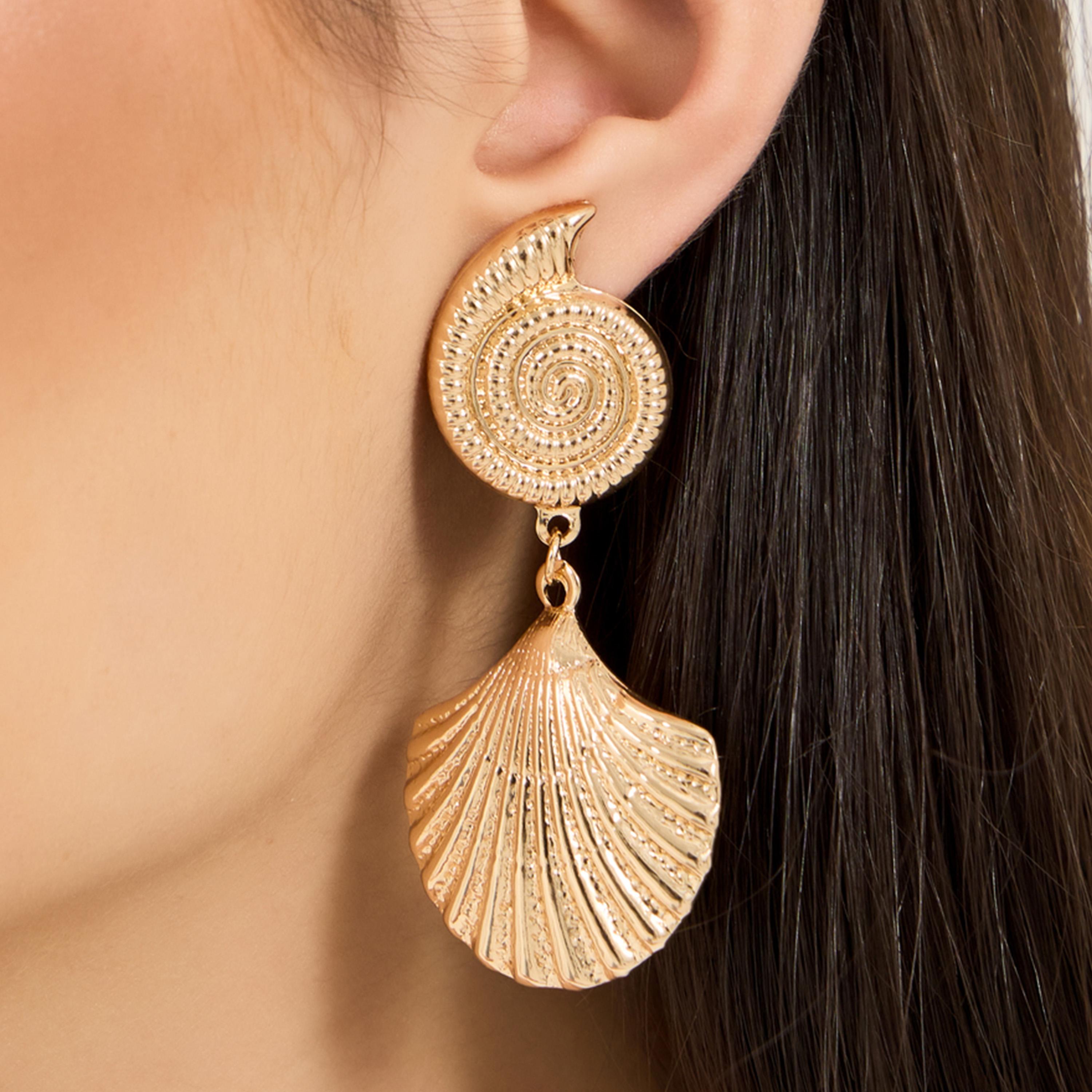 ستايلي - أقراط بمظهر صدف-women-watchesandjewellery-jewellery-earrings-image-2