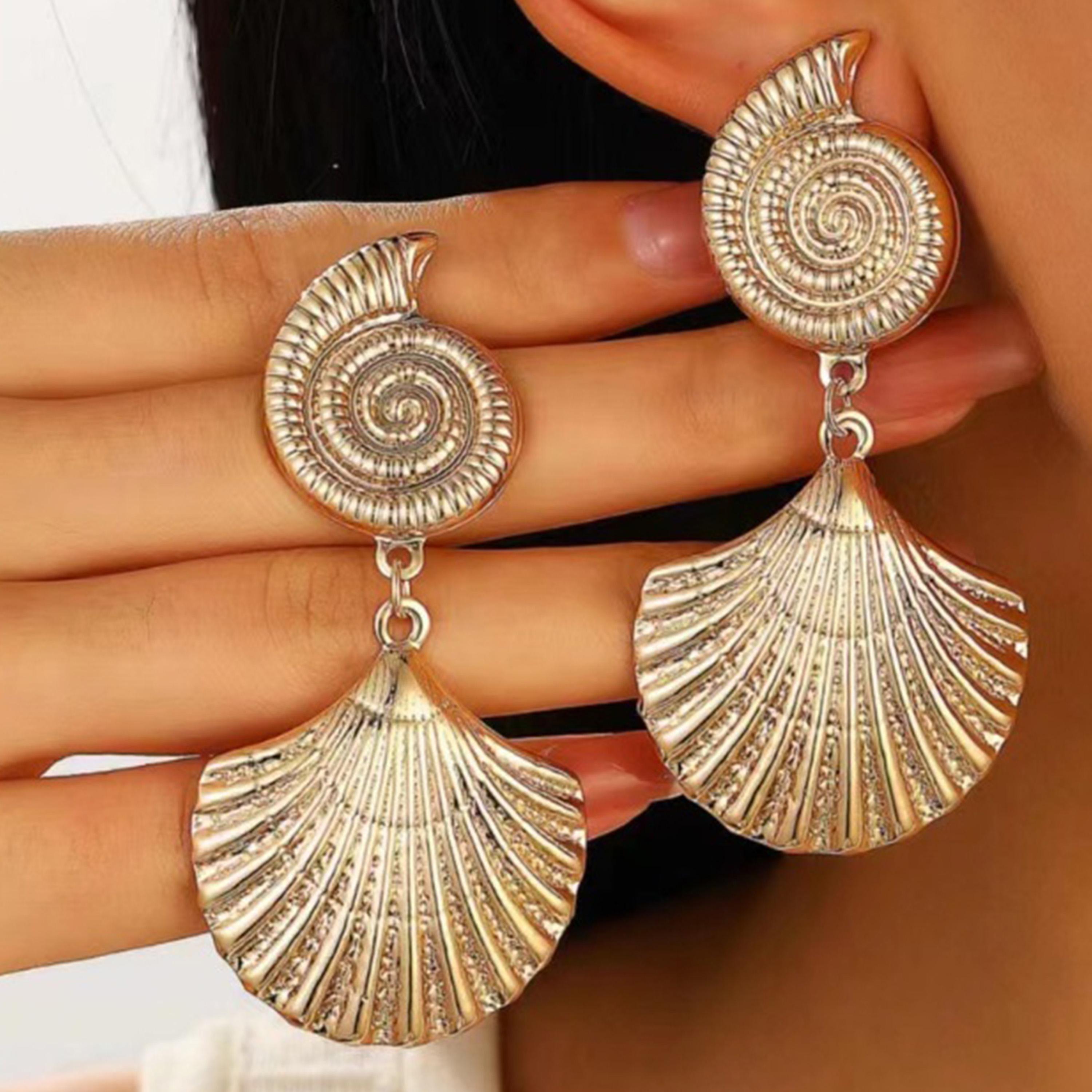 Styli Shell Look Earrings-women-watchesandjewellery-jewellery-earrings-image-4