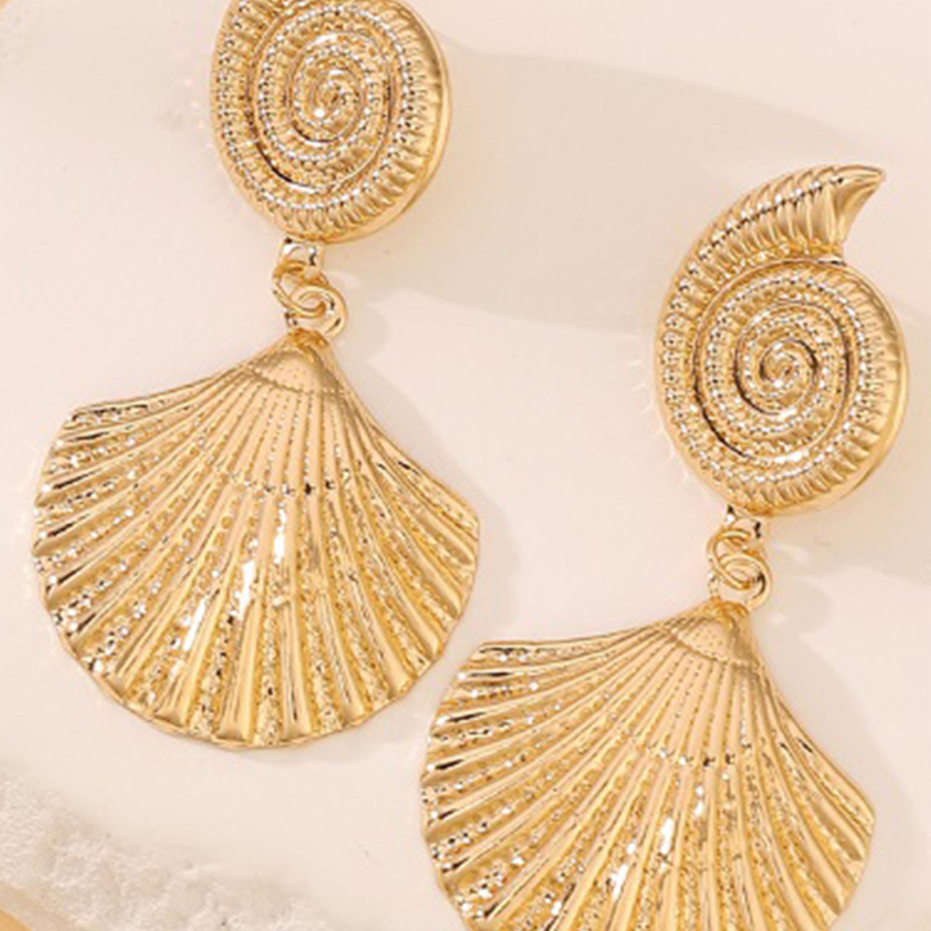 ستايلي - أقراط بمظهر صدف-women-watchesandjewellery-jewellery-earrings-image-5
