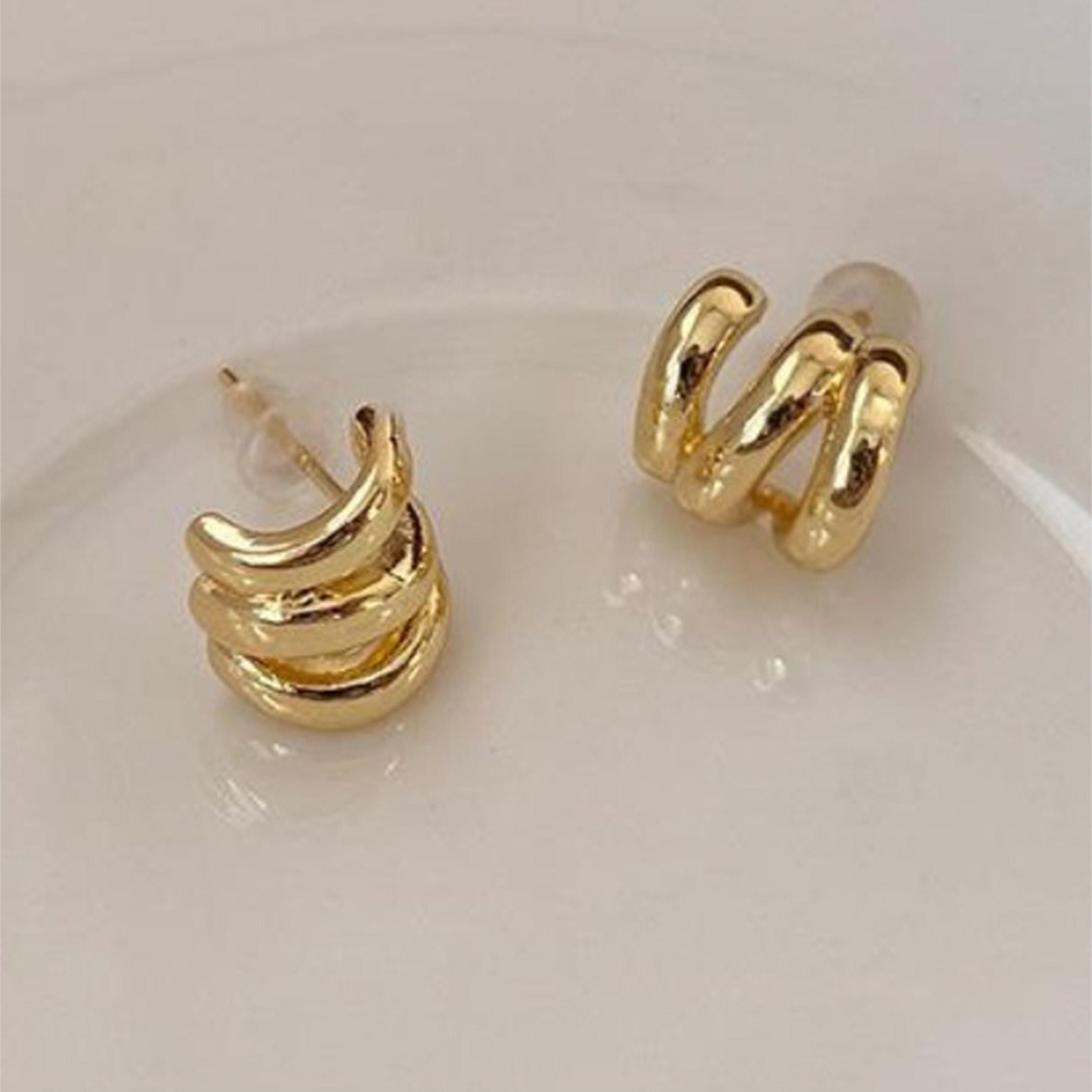 ستايلي - أقراط معدنية بسيطة-women-watchesandjewellery-jewellery-earrings-image-1