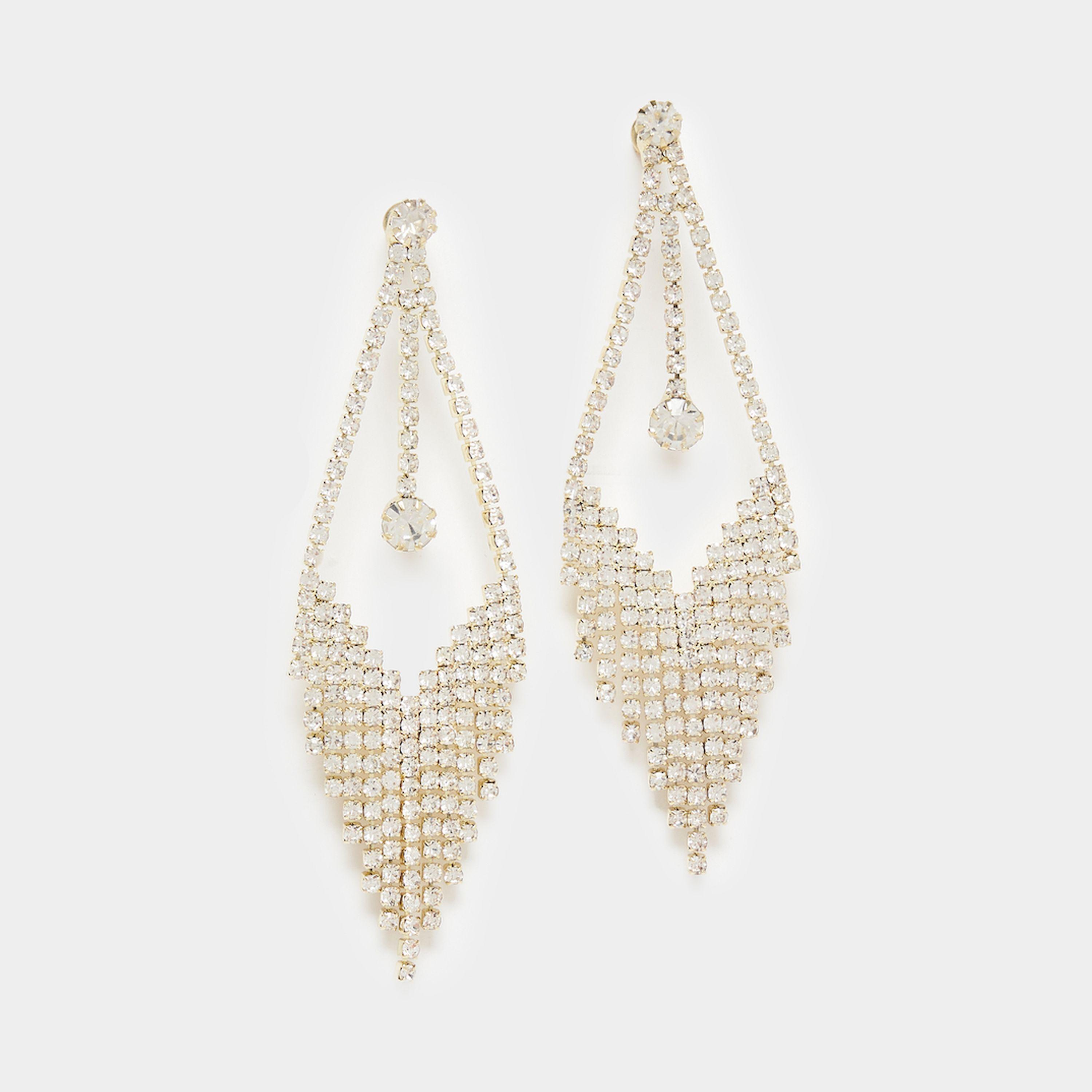 ستايلي - أقراط متدلية مزينة بأحجار الراين-women-watchesandjewellery-jewellery-earrings-image-1