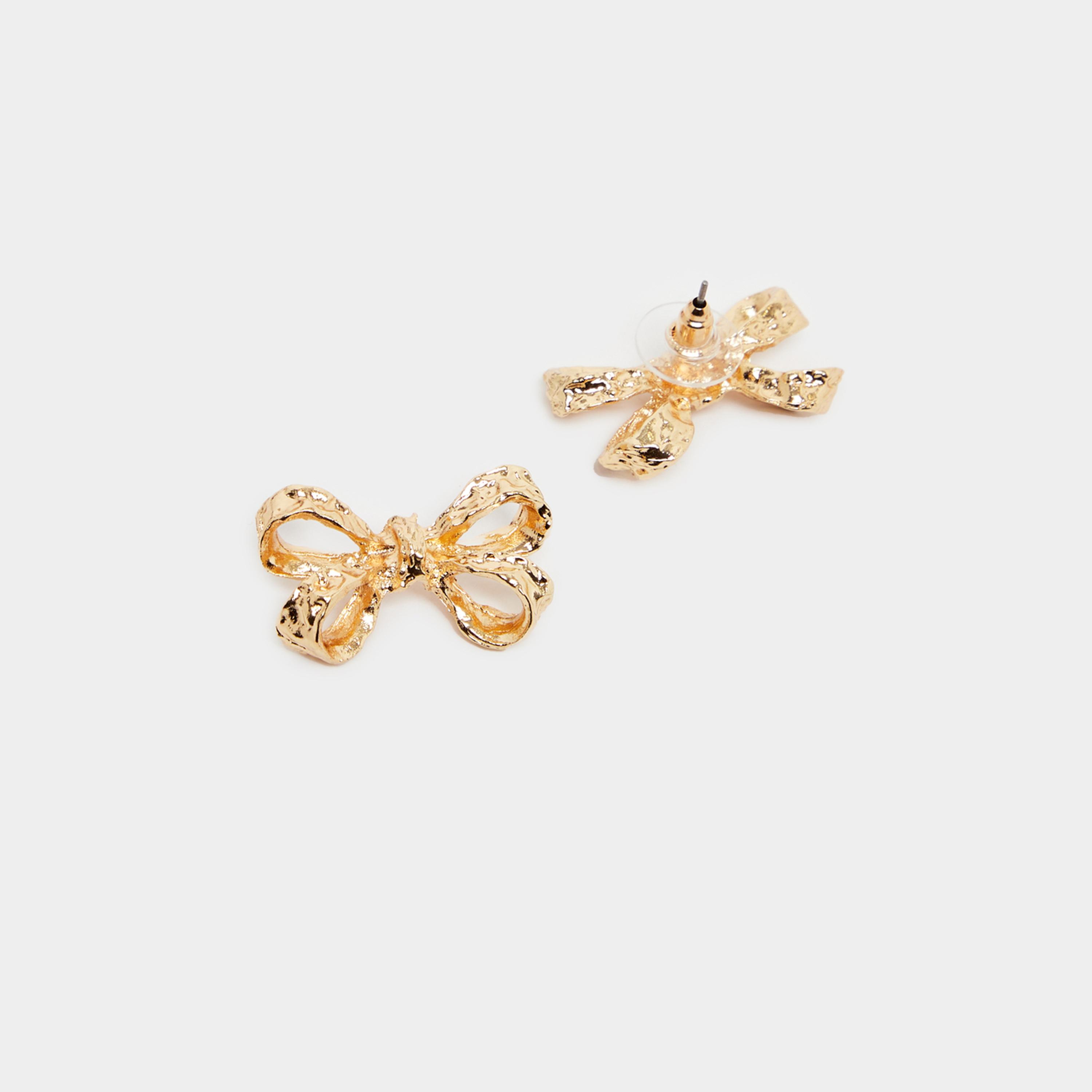 Styli Textured Ribbon Earrings-women-watchesandjewellery-jewellery-earrings-image-3