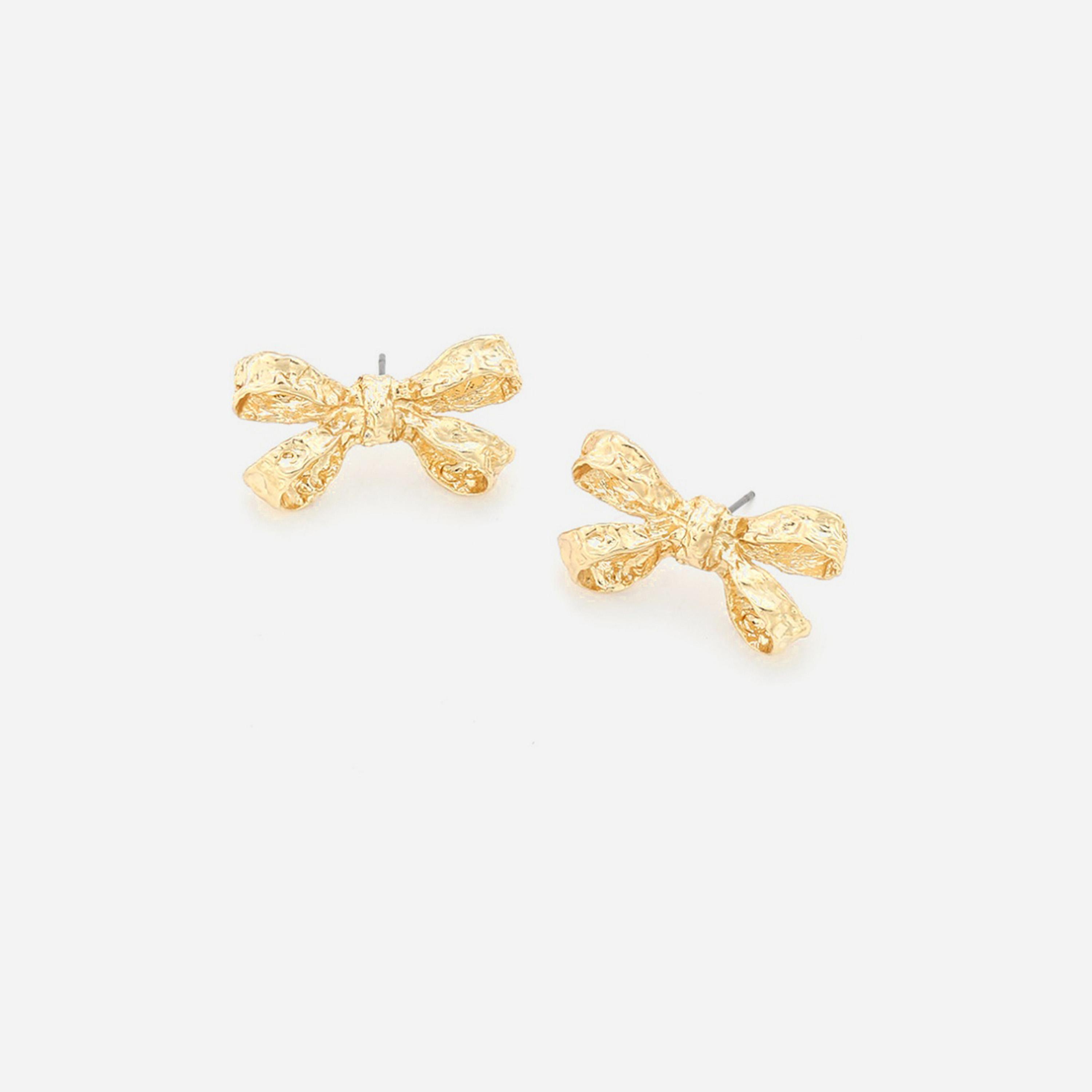 Styli Textured Ribbon Earrings-women-watchesandjewellery-jewellery-earrings-image-4
