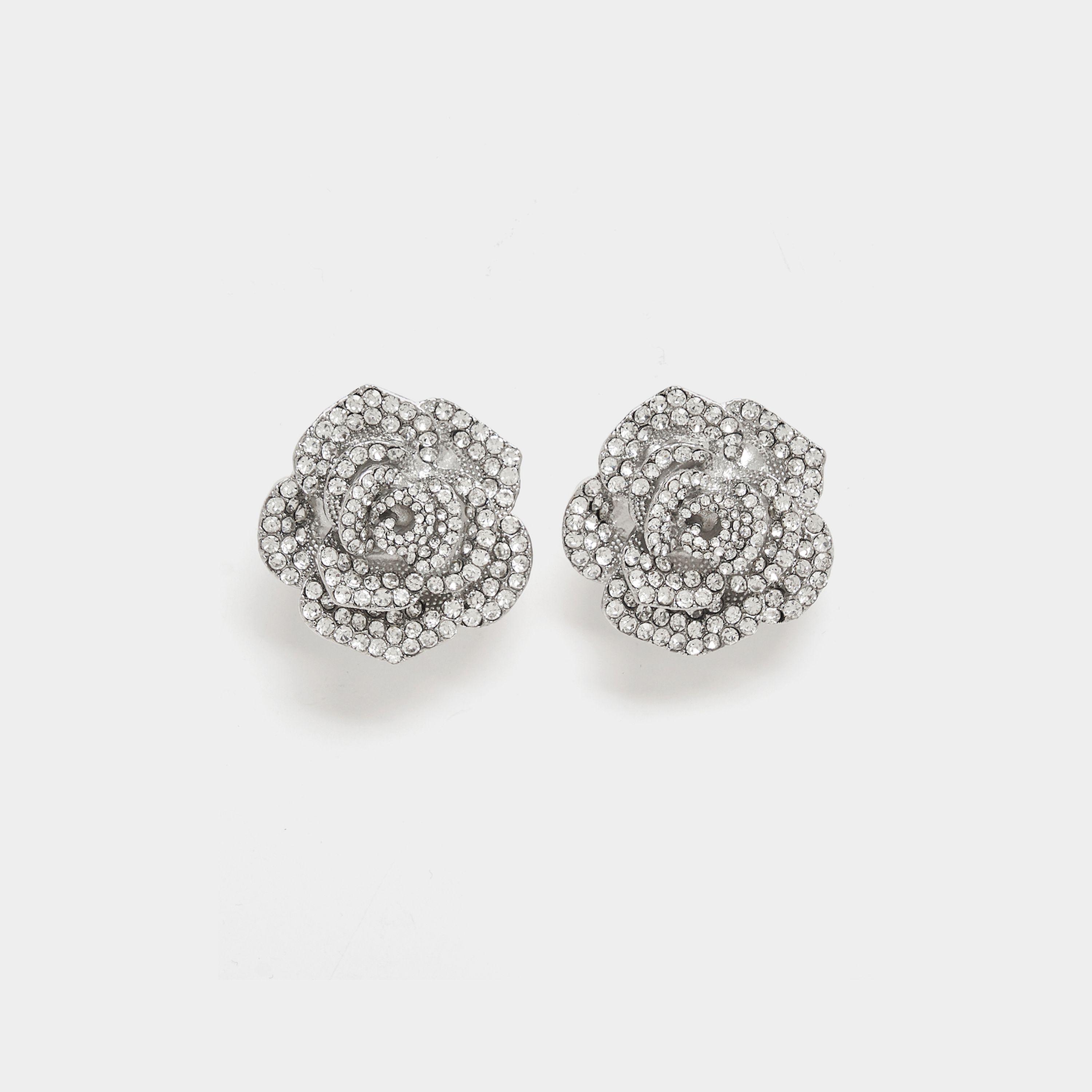 Styli Embellished Floral Earrings-women-watchesandjewellery-jewellery-earrings-image-1