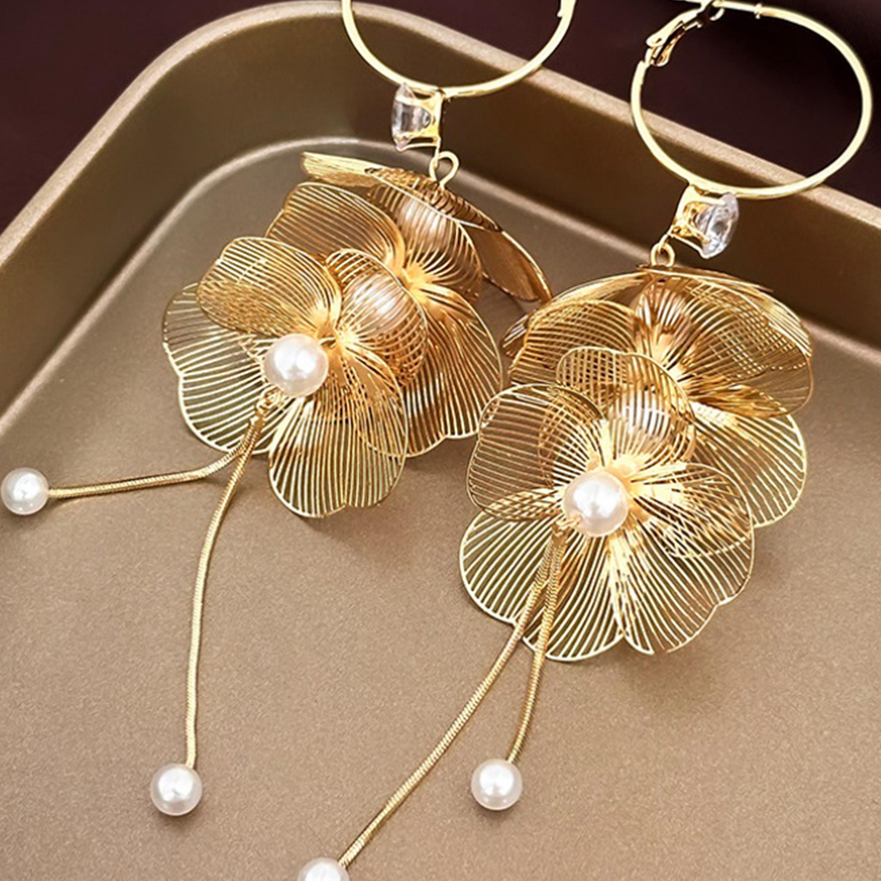 ستايلي - أقراط متدلية - زهور وشراشيب-women-watchesandjewellery-jewellery-earrings-image-6
