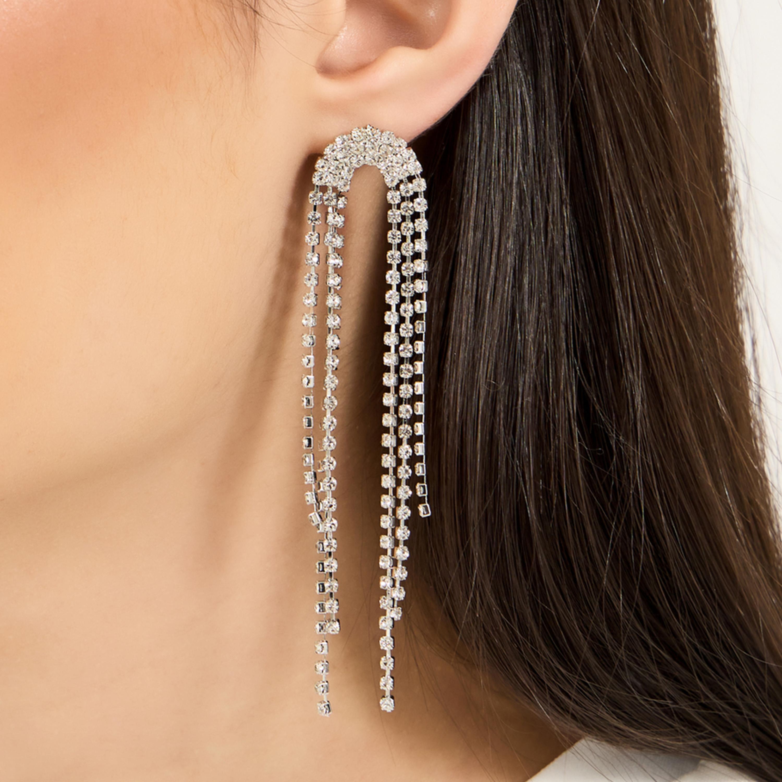 Styli Multi Tassel Drop Earrings-women-watchesandjewellery-jewellery-earrings-image-2