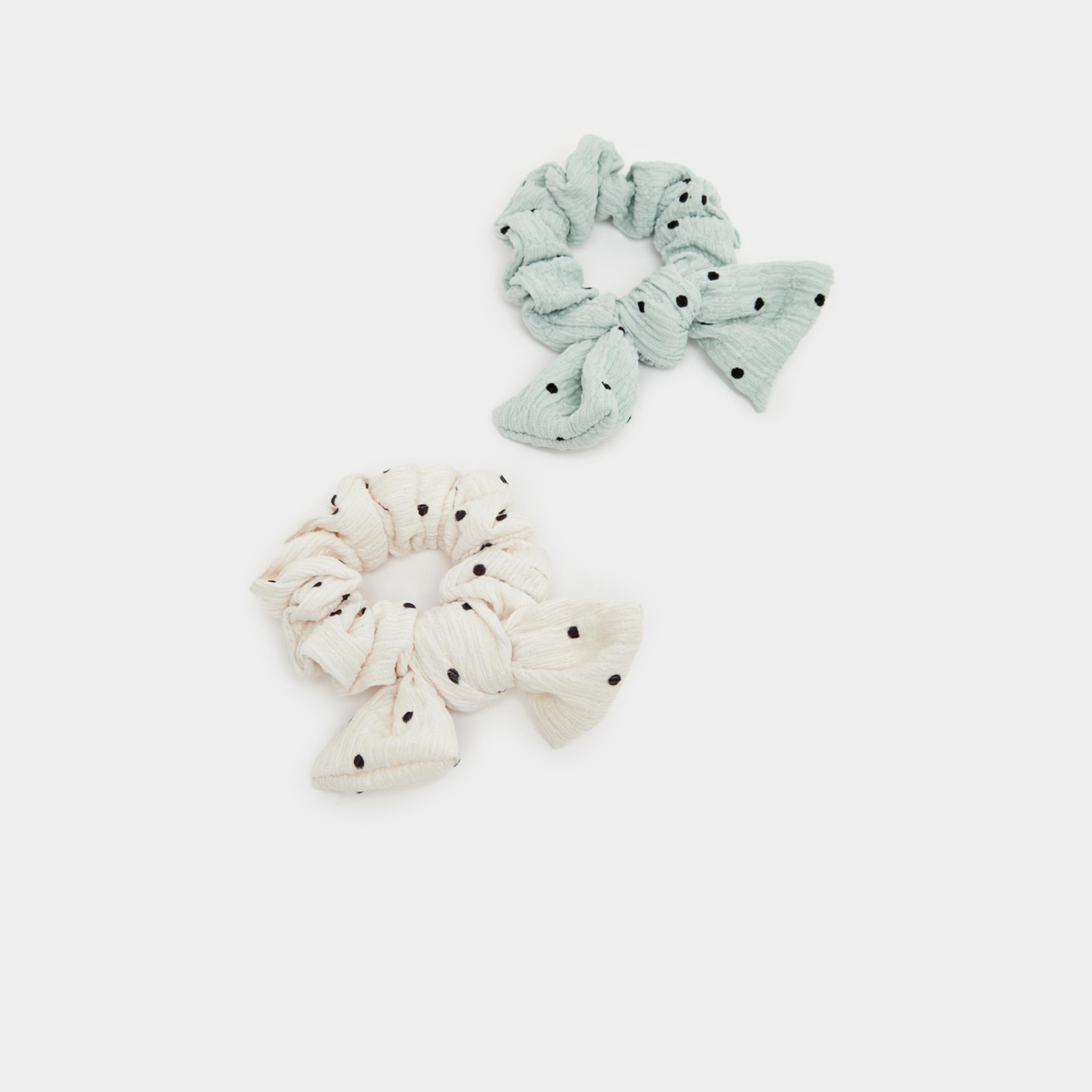 Styli Set of 2 - Polka Dot Scruchies-women-hairaccessories-scrunchies-image-1