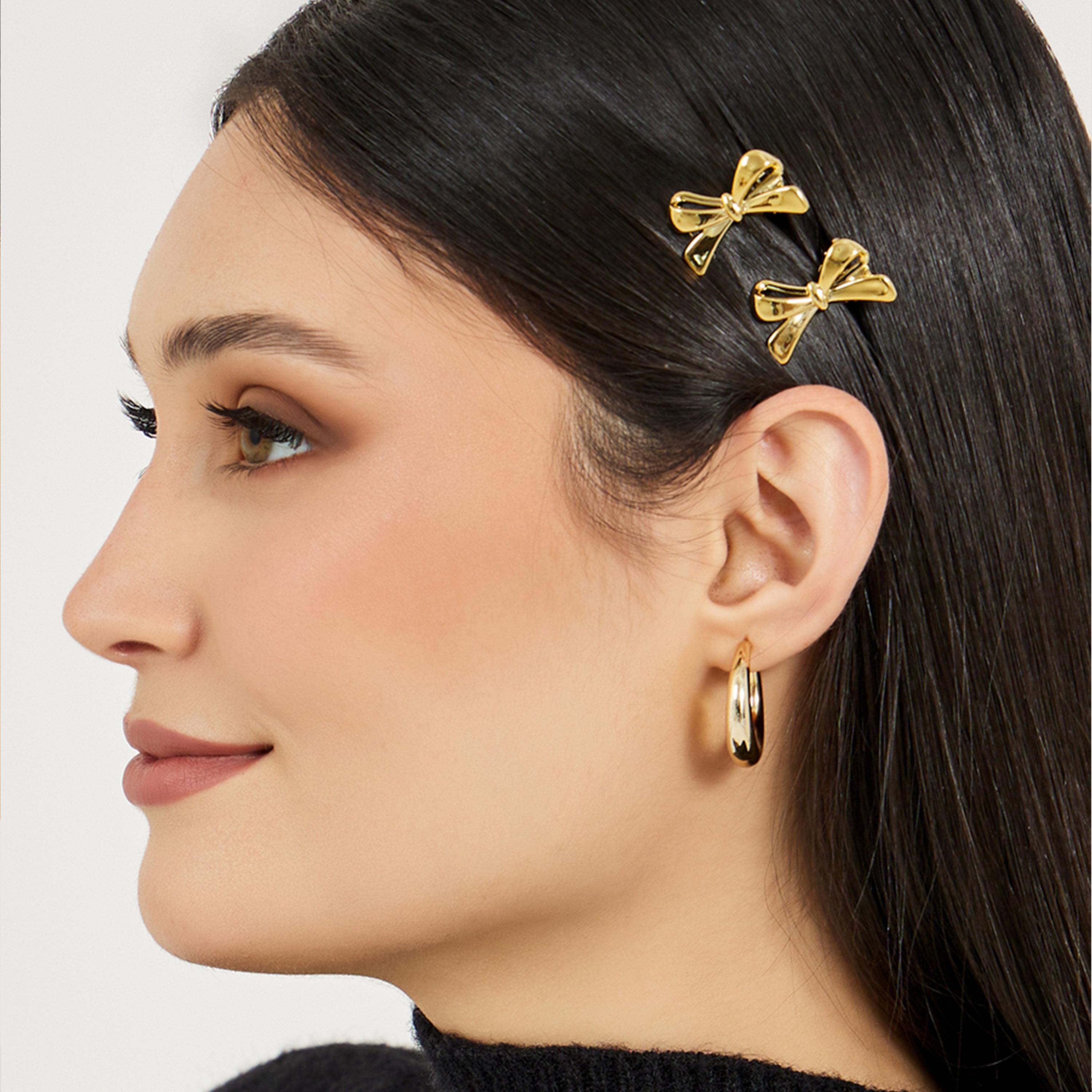 ستايلي - مجموعة من 4 قطع - مشبك شعر بشريط-women-hairaccessories-clips-image-2