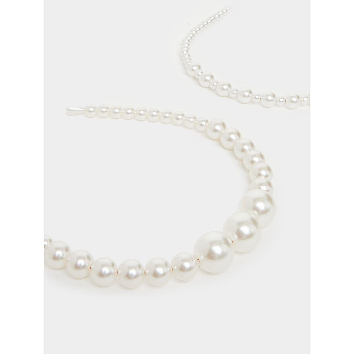 Set of 2 - Faux Pearl Embellished Headband-women-hairaccessories-bands-image-4