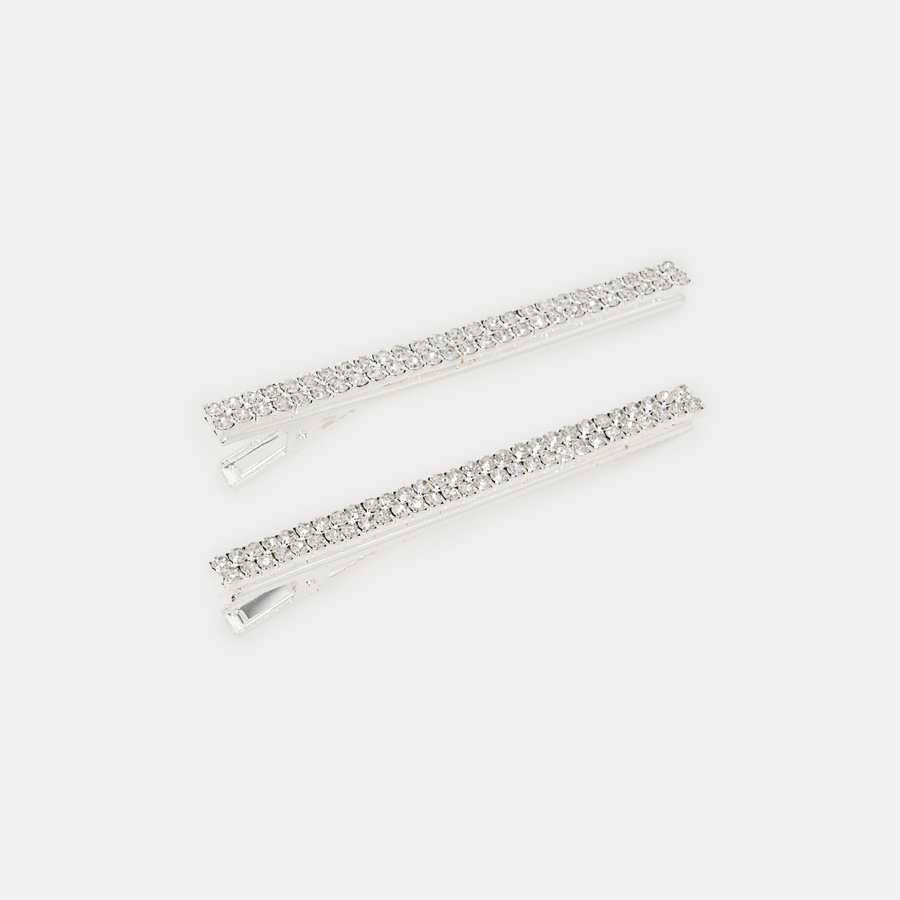 ستايلي - طقم من قطعتين - مشبك شعر بلمعة معدنية-women-hairaccessories-clips-image-1