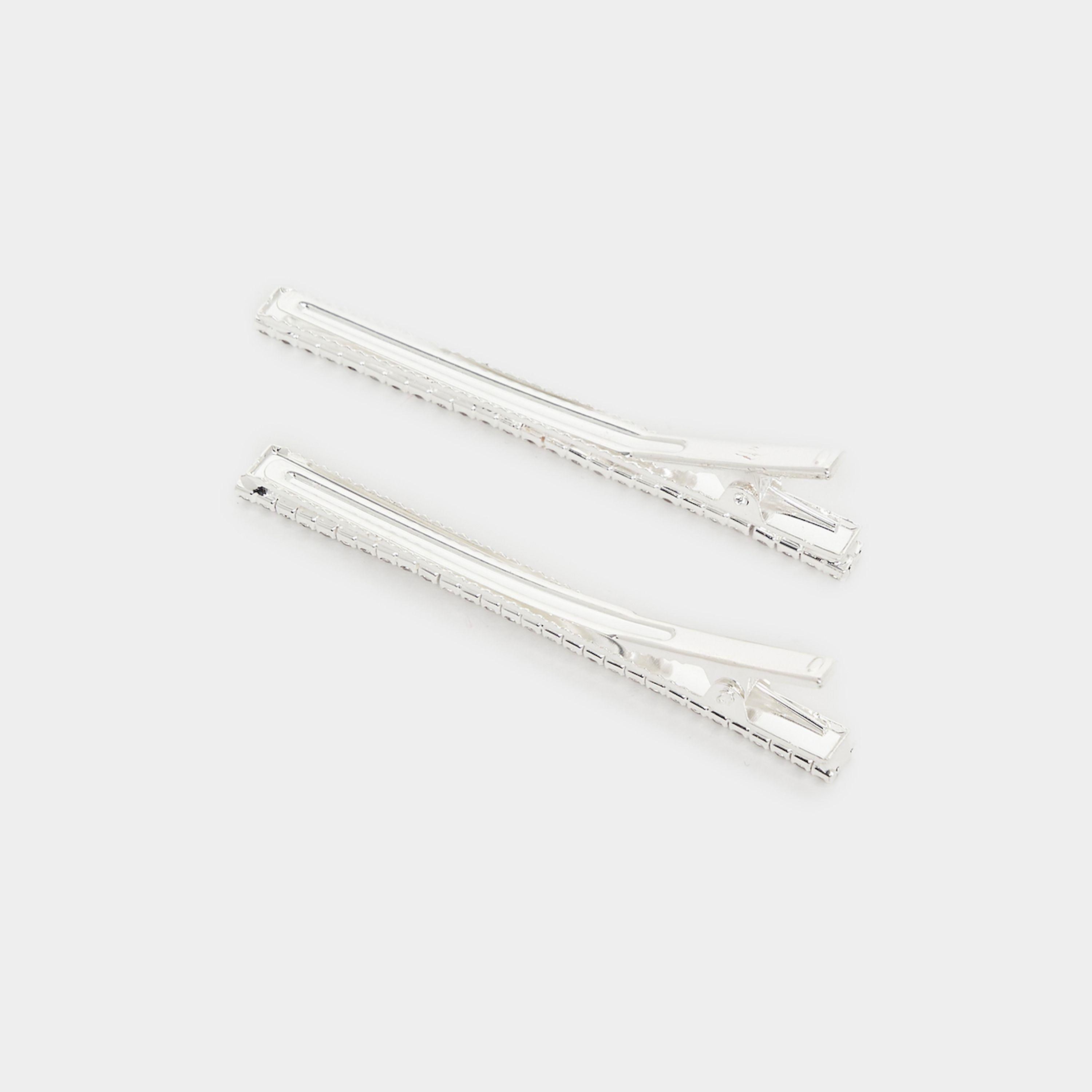 ستايلي - طقم من قطعتين - مشبك شعر بلمعة معدنية-women-hairaccessories-clips-image-3