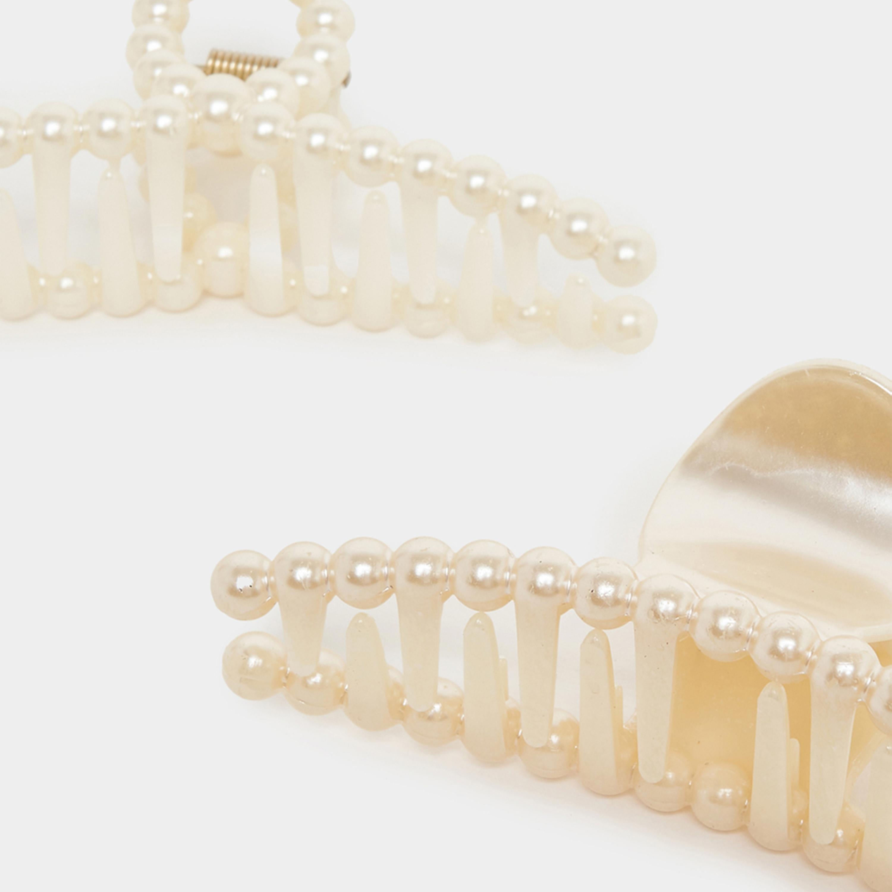 ستايلي - طقم من قطعتين - مشبك شعر من اللؤلؤ الصناعي-women-hairaccessories-clips-image-6