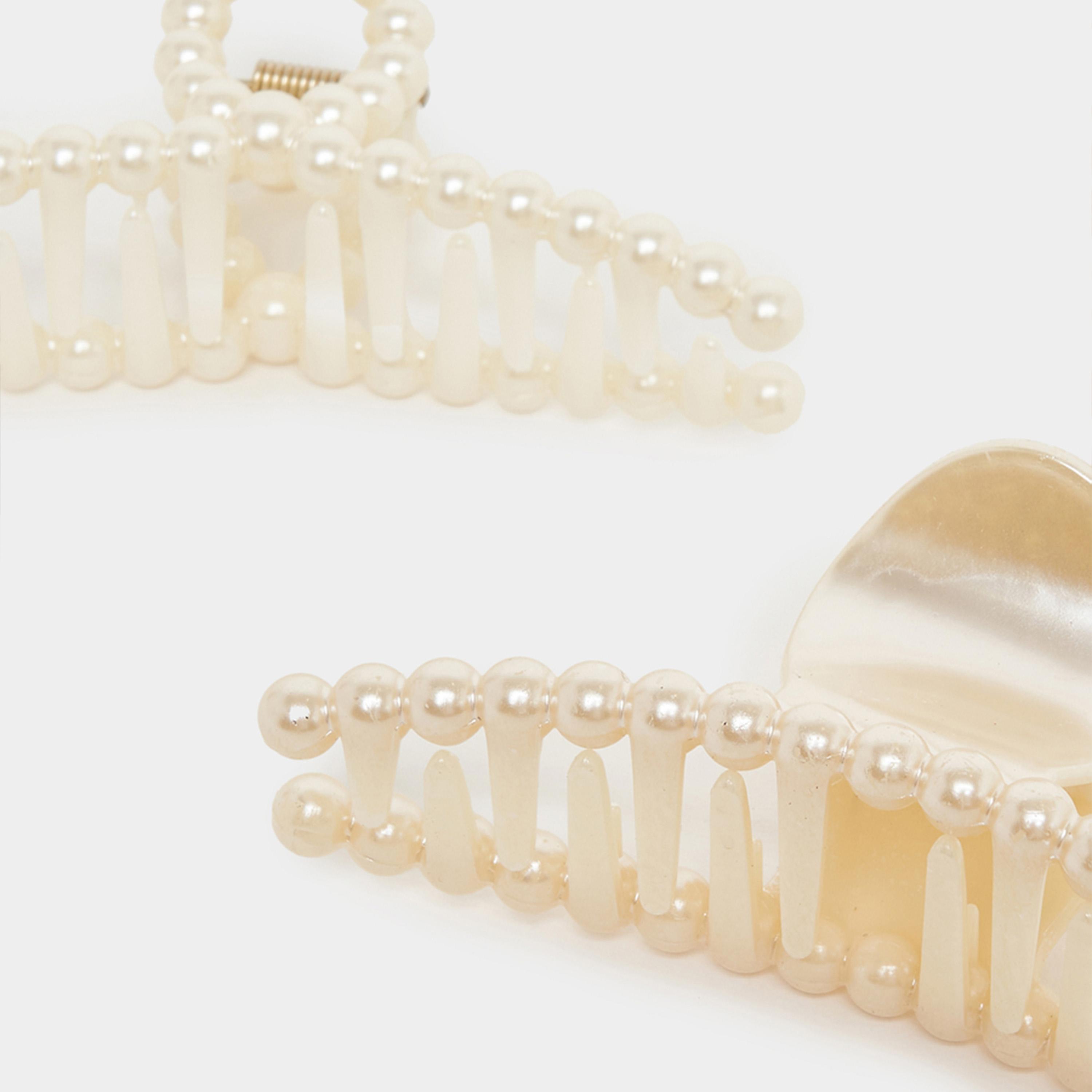 ستايلي - طقم من قطعتين - مشبك شعر من اللؤلؤ الصناعي-women-hairaccessories-clips-image-7