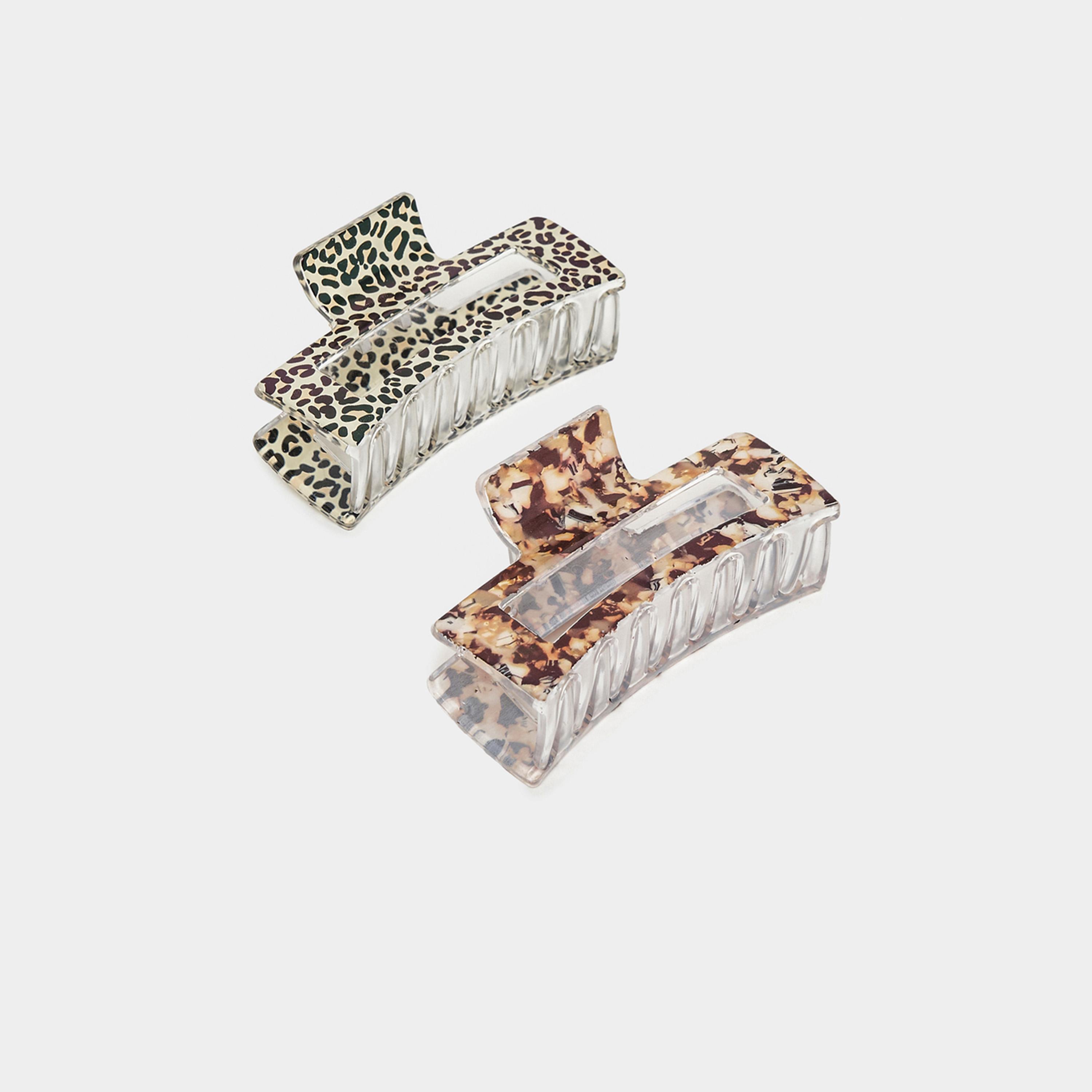Styli Set of 2 - Animal Print Claw Clip-women-hairaccessories-clips-image-1
