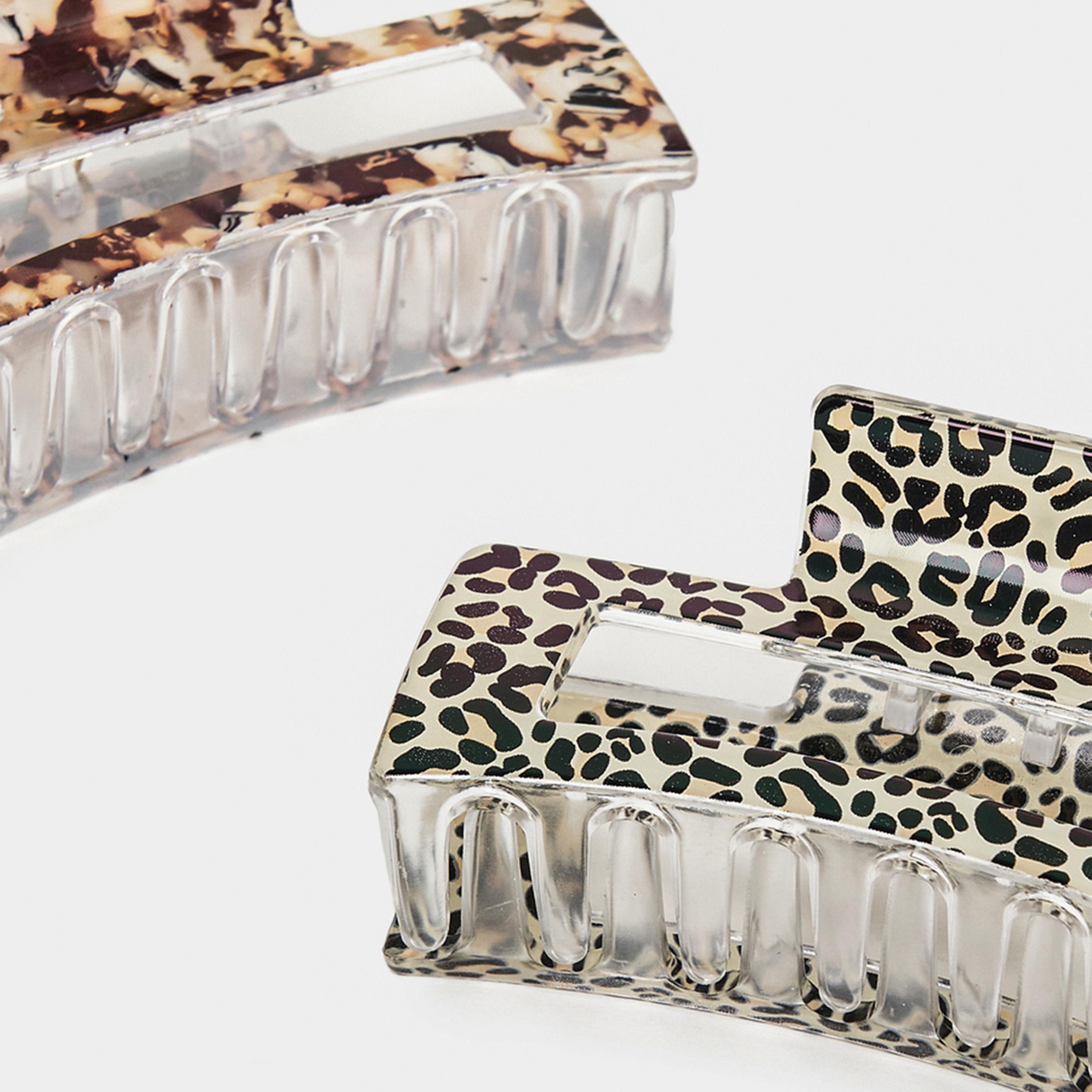 Styli Set of 2 - Animal Print Claw Clip-women-hairaccessories-clips-image-6
