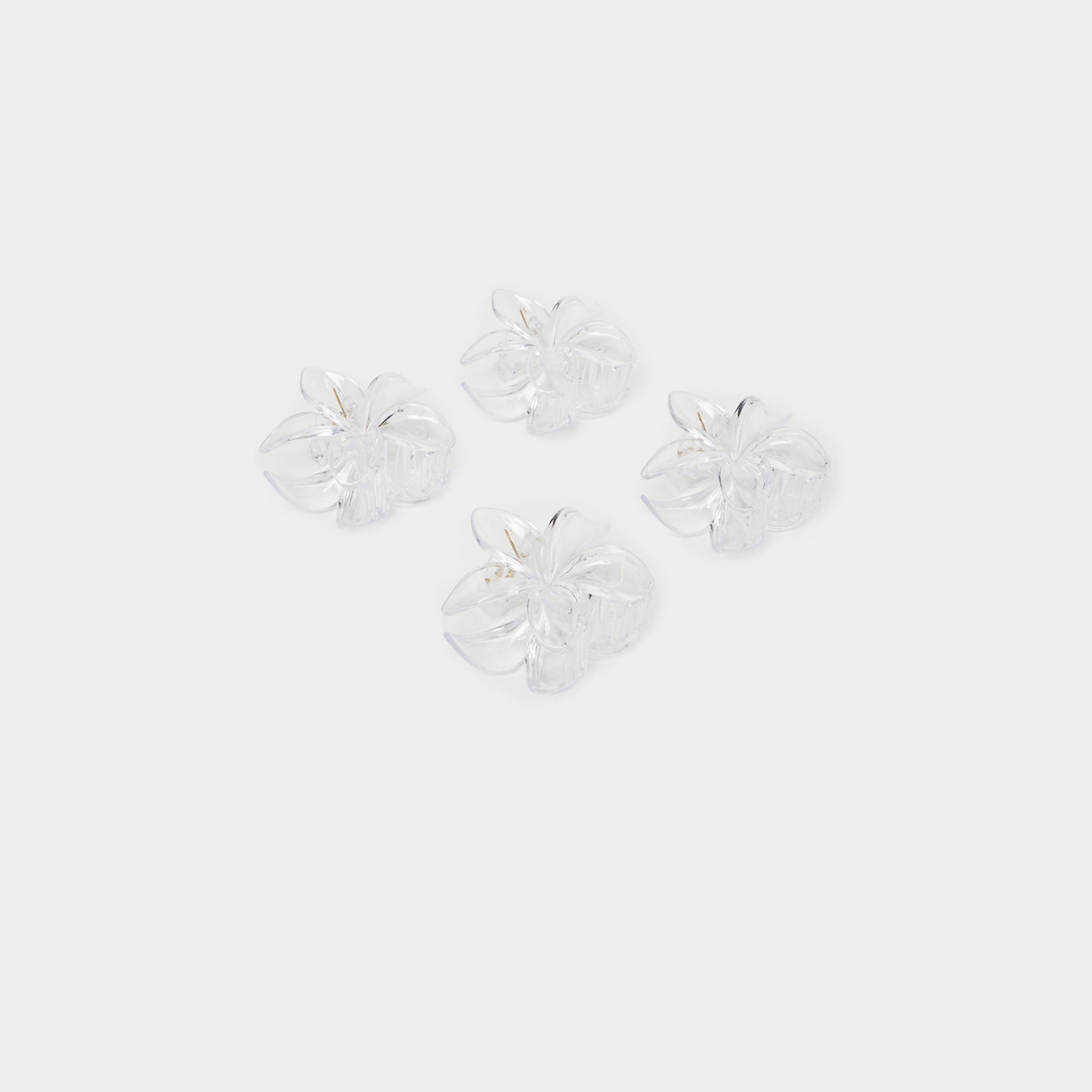 ستايلي - مجموعة من 4 قطع - مشبك شعر شفاف-women-hairaccessories-clips-image-1