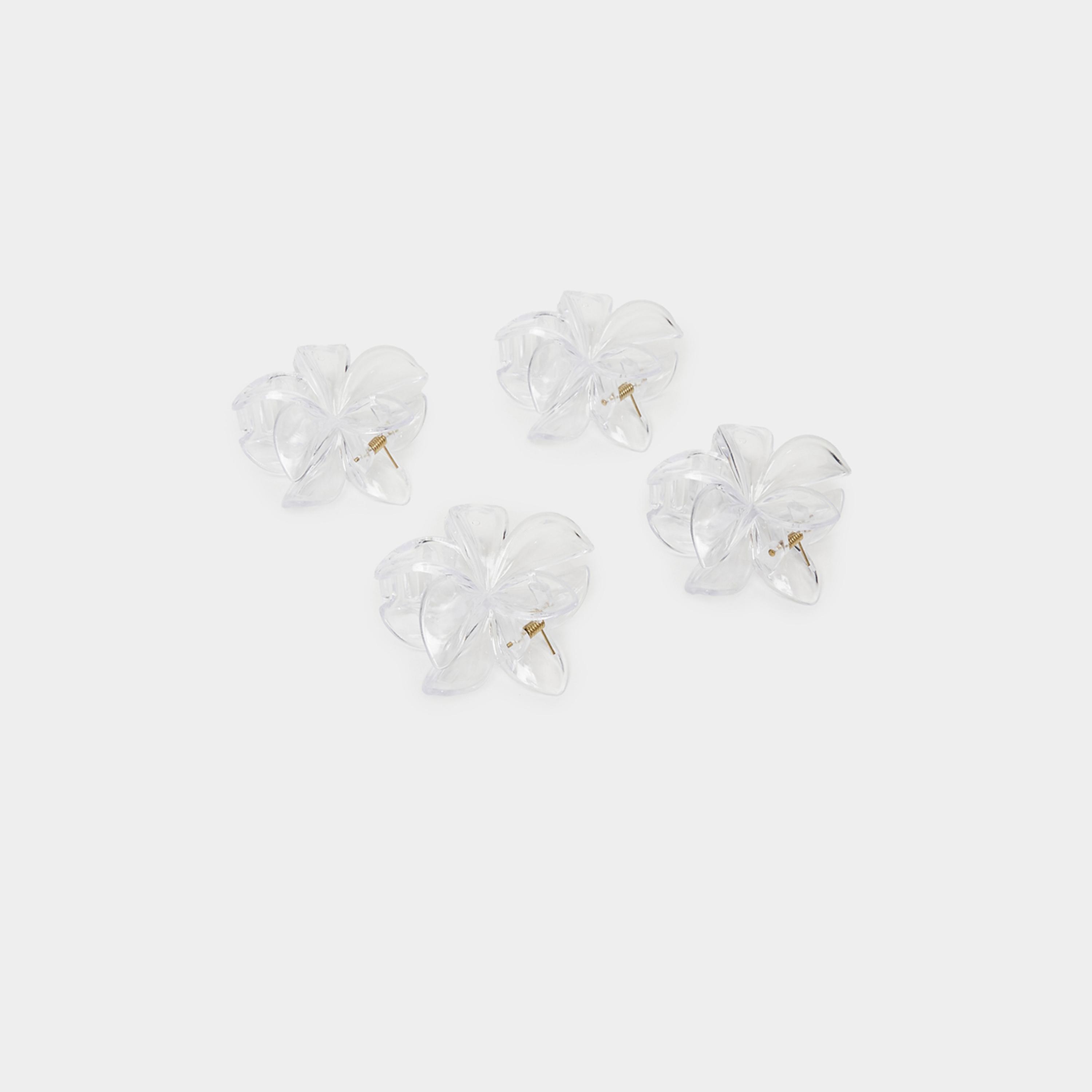 ستايلي - مجموعة من 4 قطع - مشبك شعر شفاف-women-hairaccessories-clips-image-3