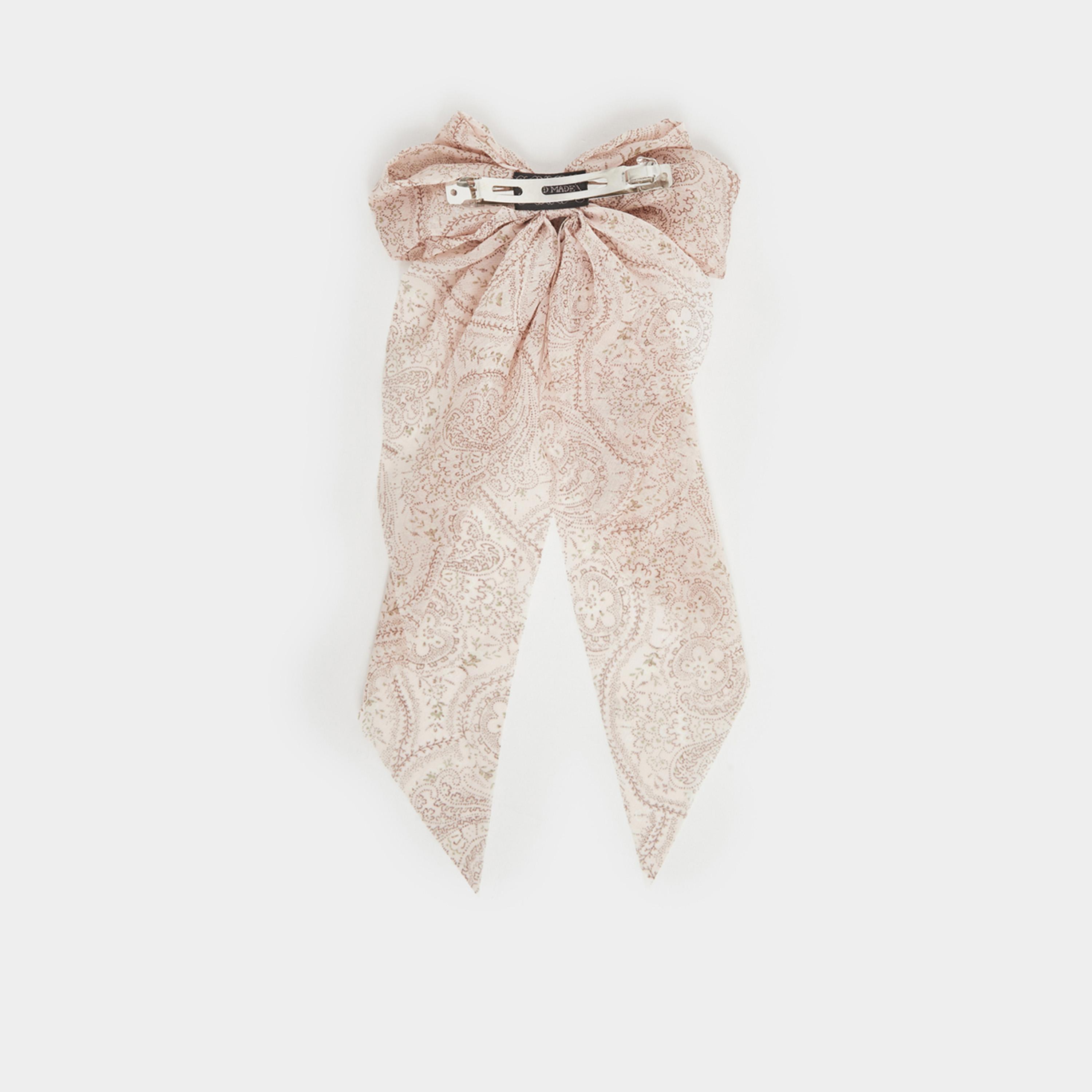Styli Printed Wide Ribbon Hair Clip-women-hairaccessories-clips-image-2
