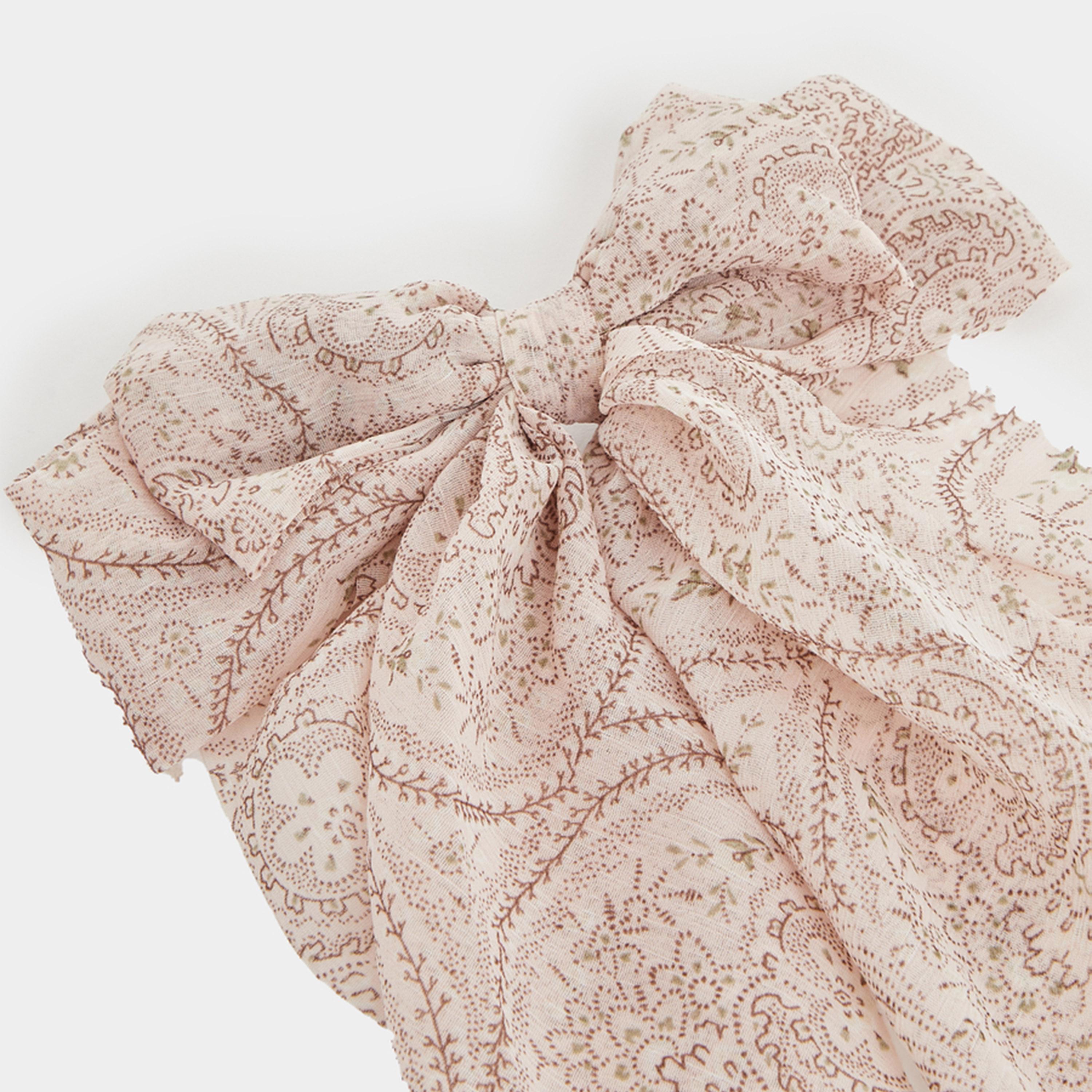 Styli Printed Wide Ribbon Hair Clip-women-hairaccessories-clips-image-4