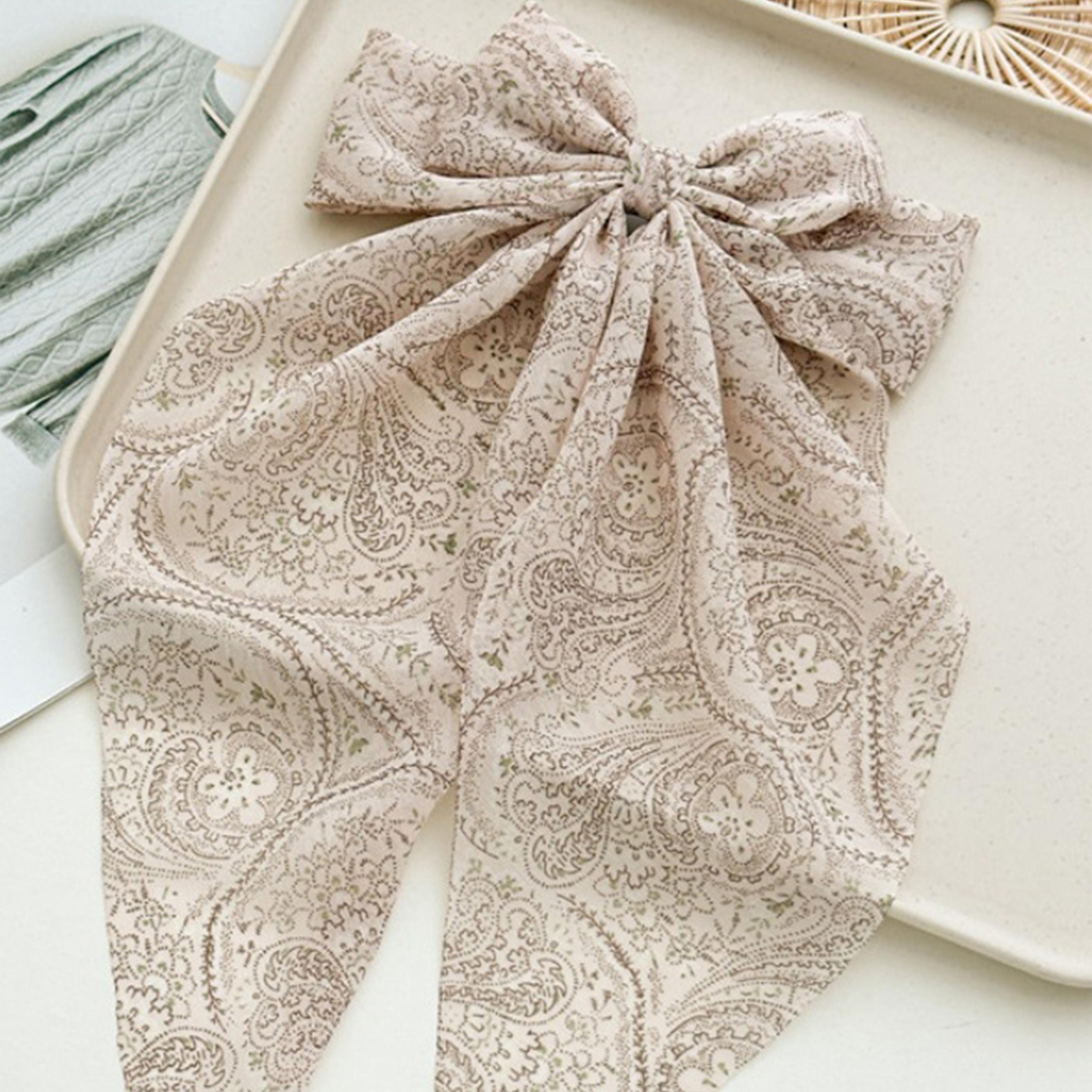 Styli Printed Wide Ribbon Hair Clip-women-hairaccessories-clips-image-5