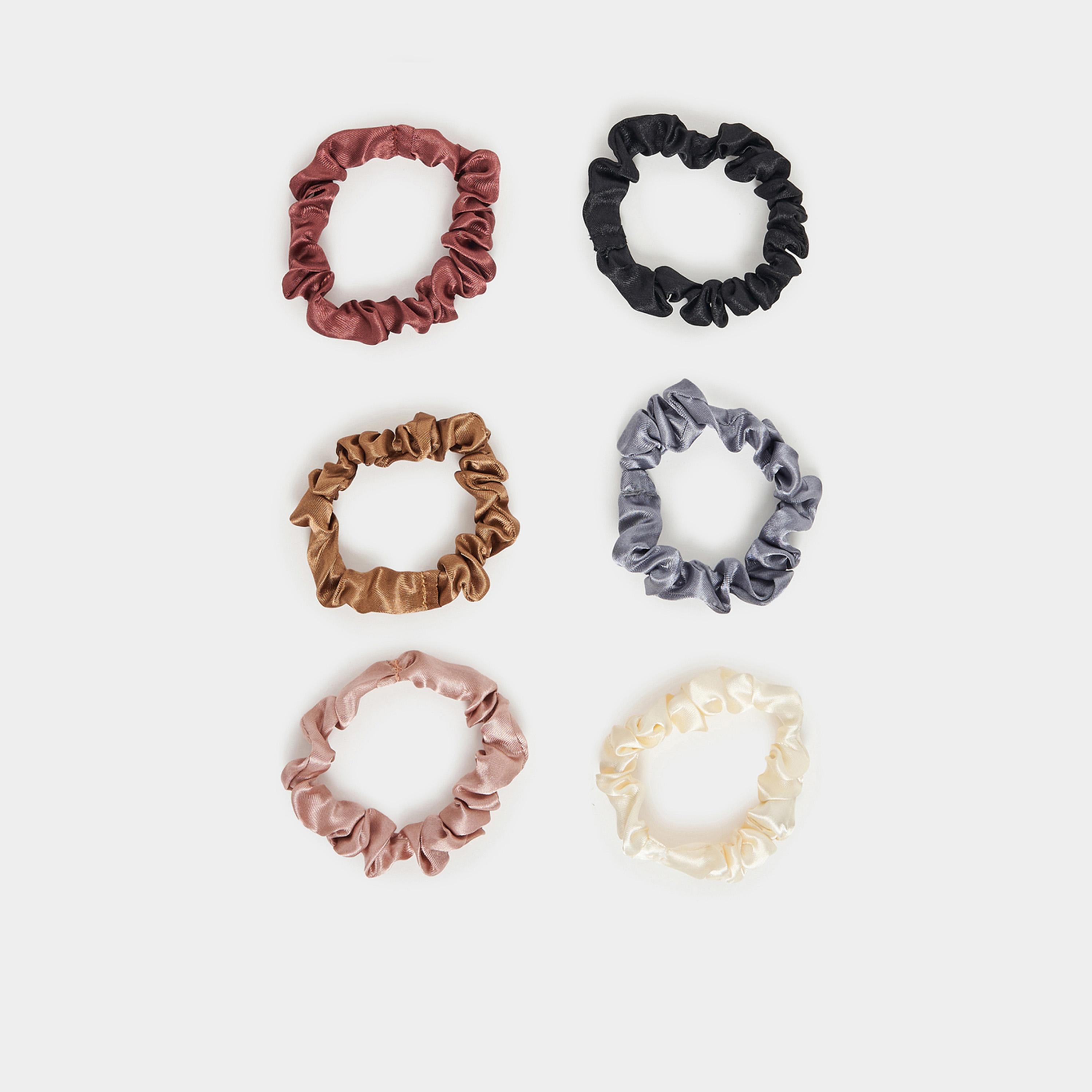 ستايلي - مجموعة من 6 قطع - ربطة شعر منقوشة-women-hairaccessories-scrunchies-image-1