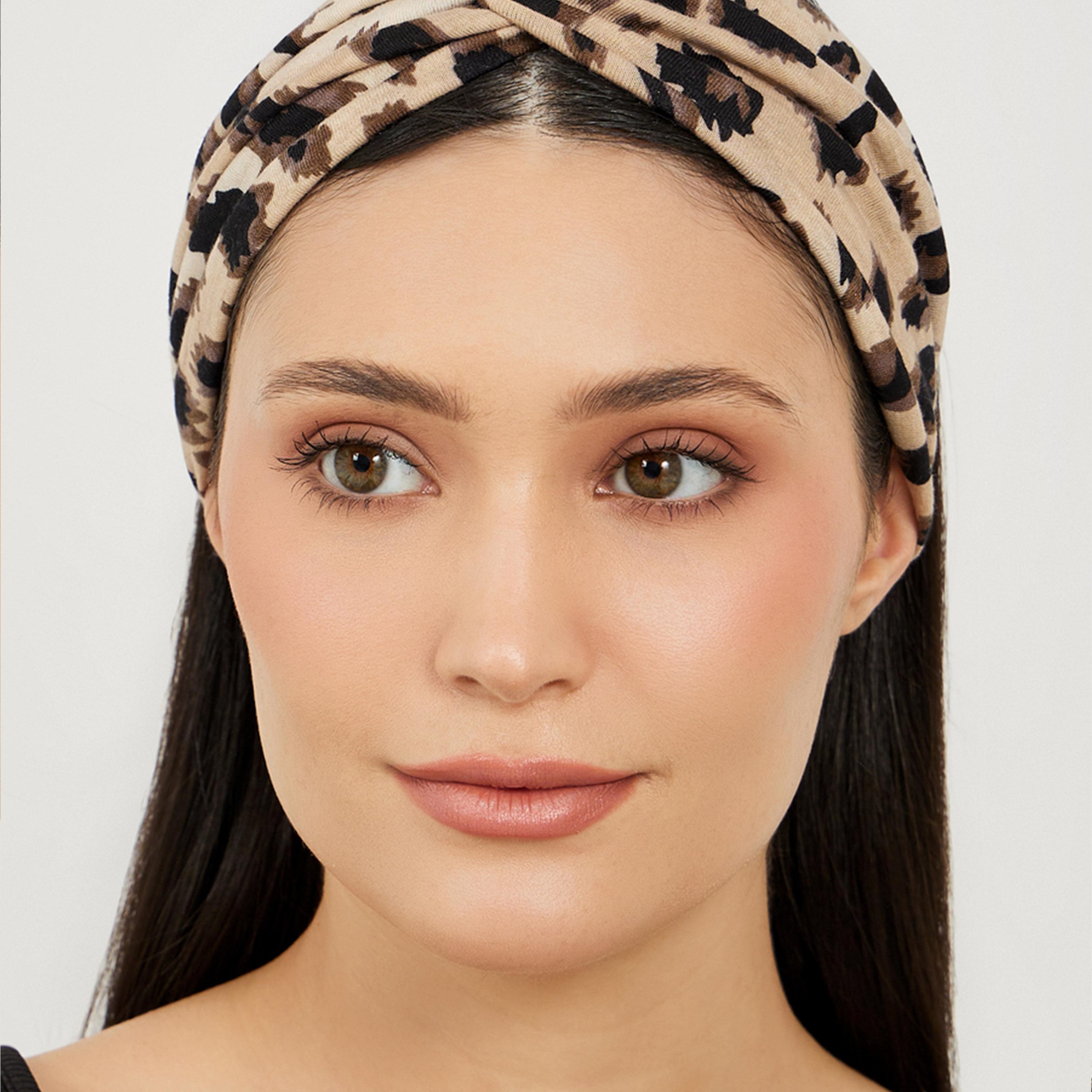 ستايلي - مجموعة من قطعتين - طوق رأس بطبعة حيوانات-women-hairaccessories-bands-image-2