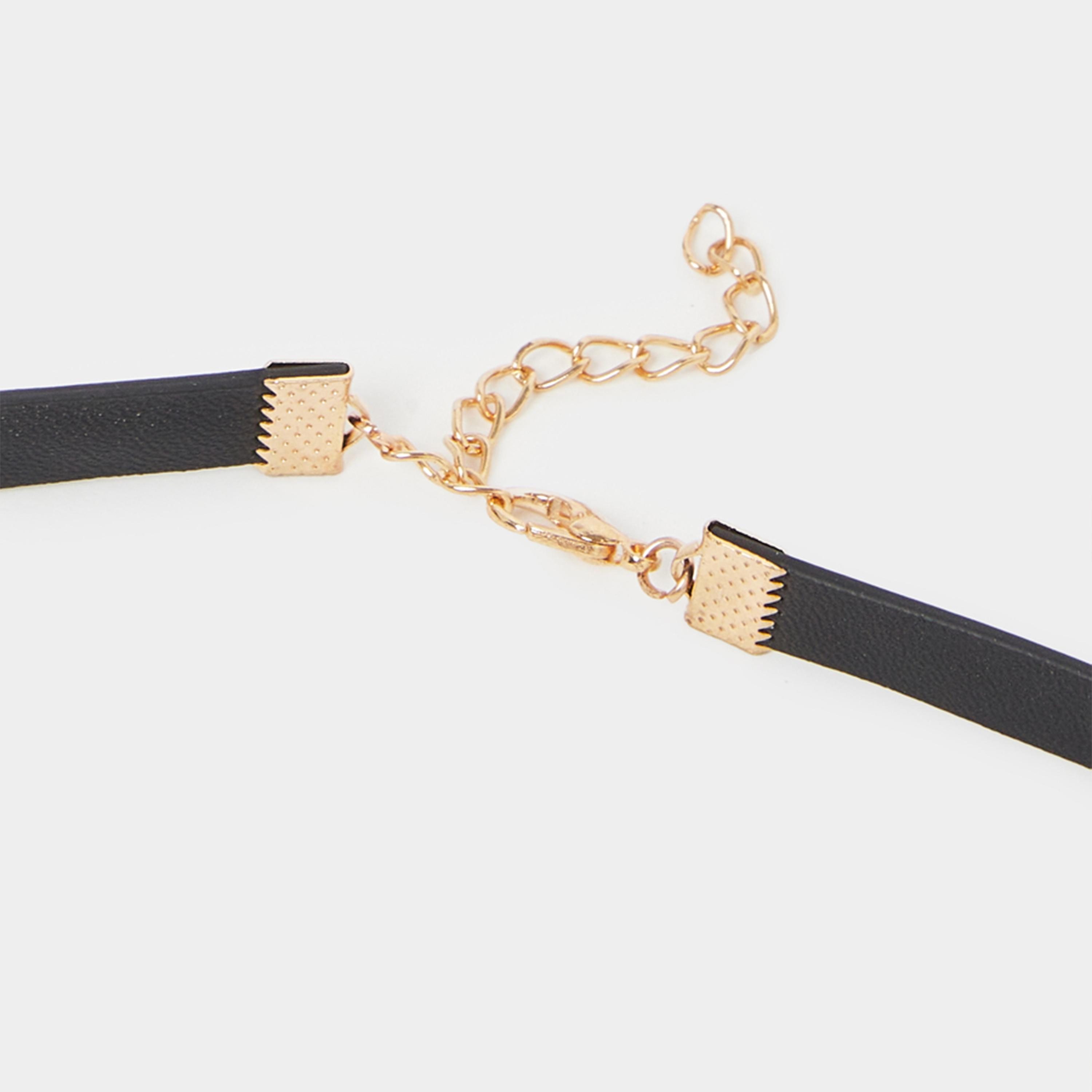 Styli Set of 3 - Textured Accent Choker, Ring & Earrings-women-watchesandjewellery-jewellery-jewellerysets-image-6