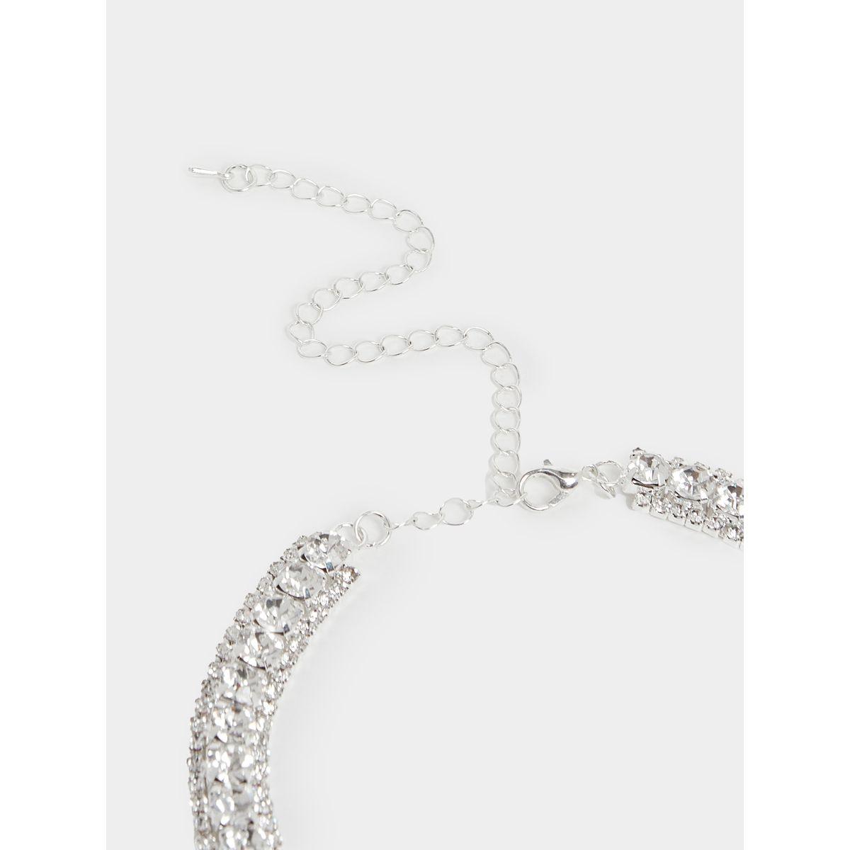 مجموعة من 2 - قلادة وأقراط سلسلة مرصعة-women-watchesandjewellery-jewellery-jewellerysets-image-4