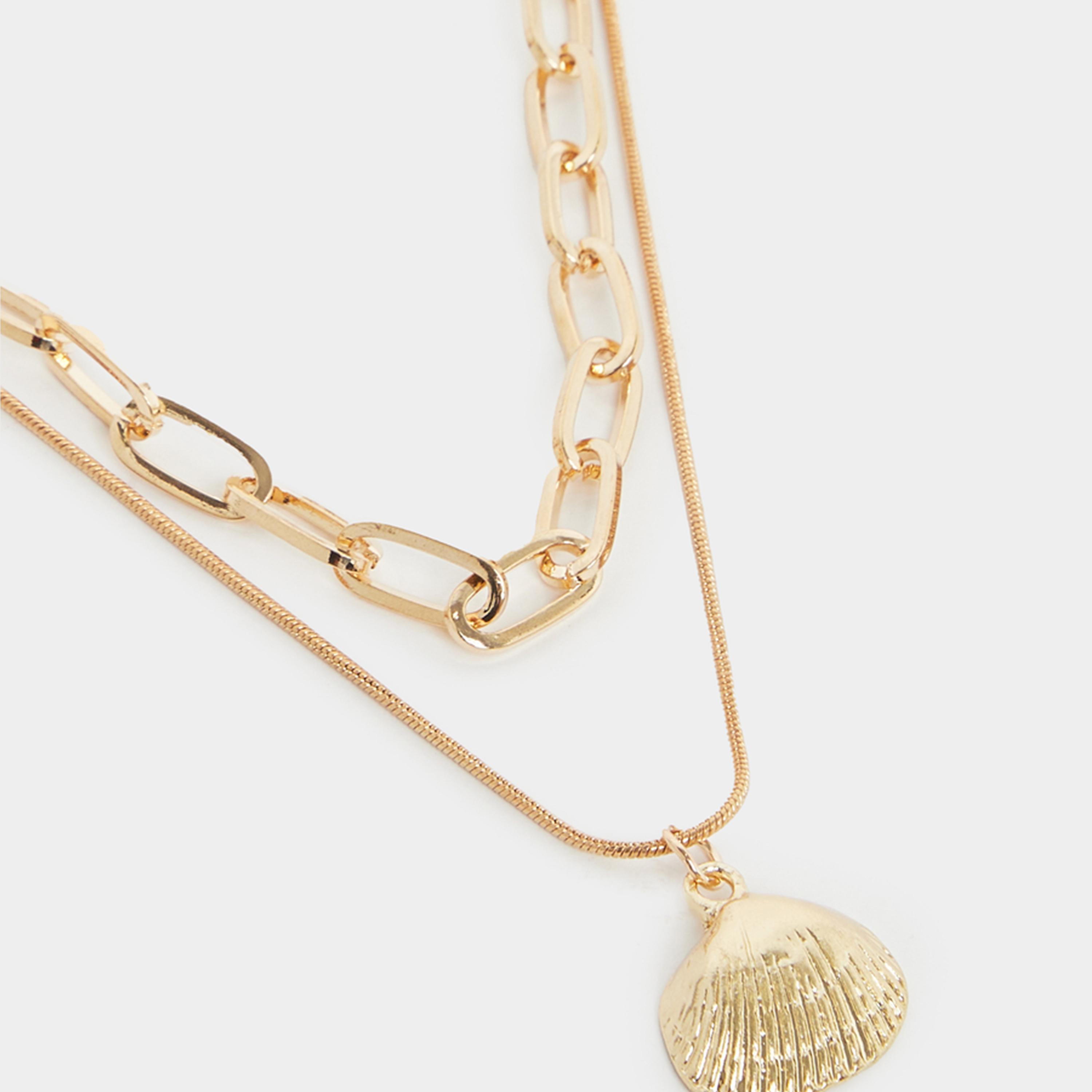 ستايلي - سلسال صدفة البحر متعدد الطبقات-women-watchesandjewellery-jewellery-necklacesandpendants-image-2