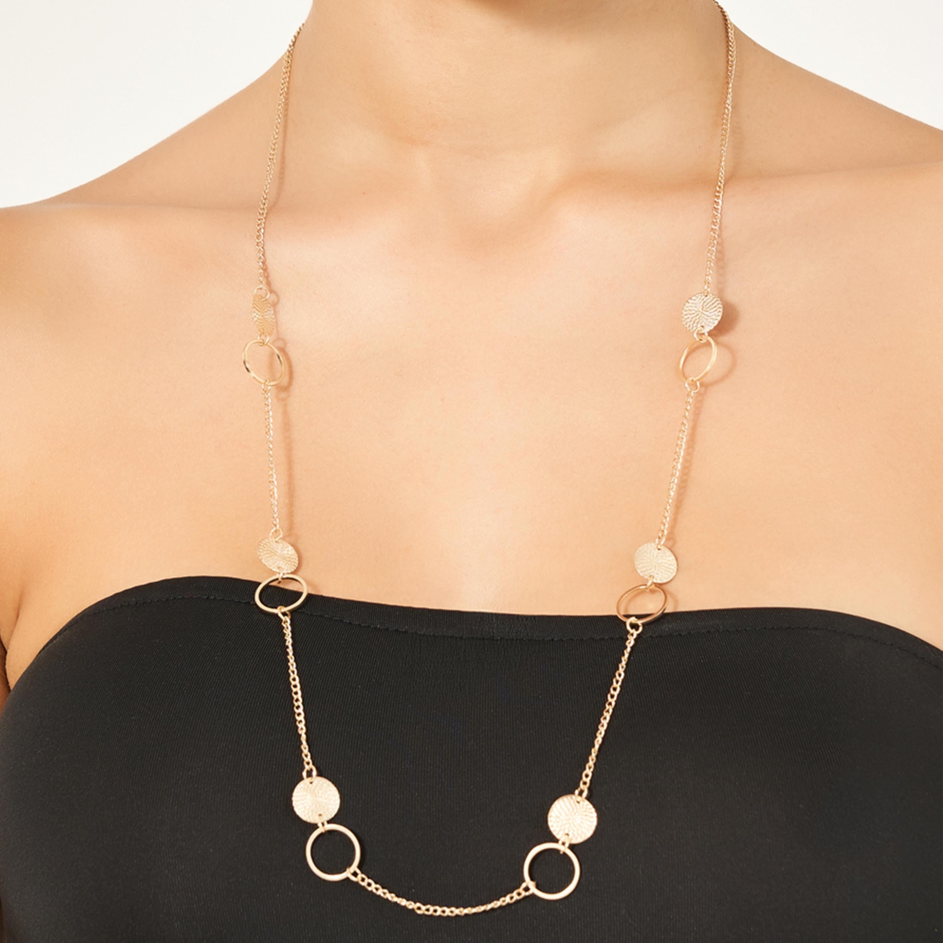 Styli Round Trail Detail Necklace-women-watchesandjewellery-jewellery-necklacesandpendants-image-1