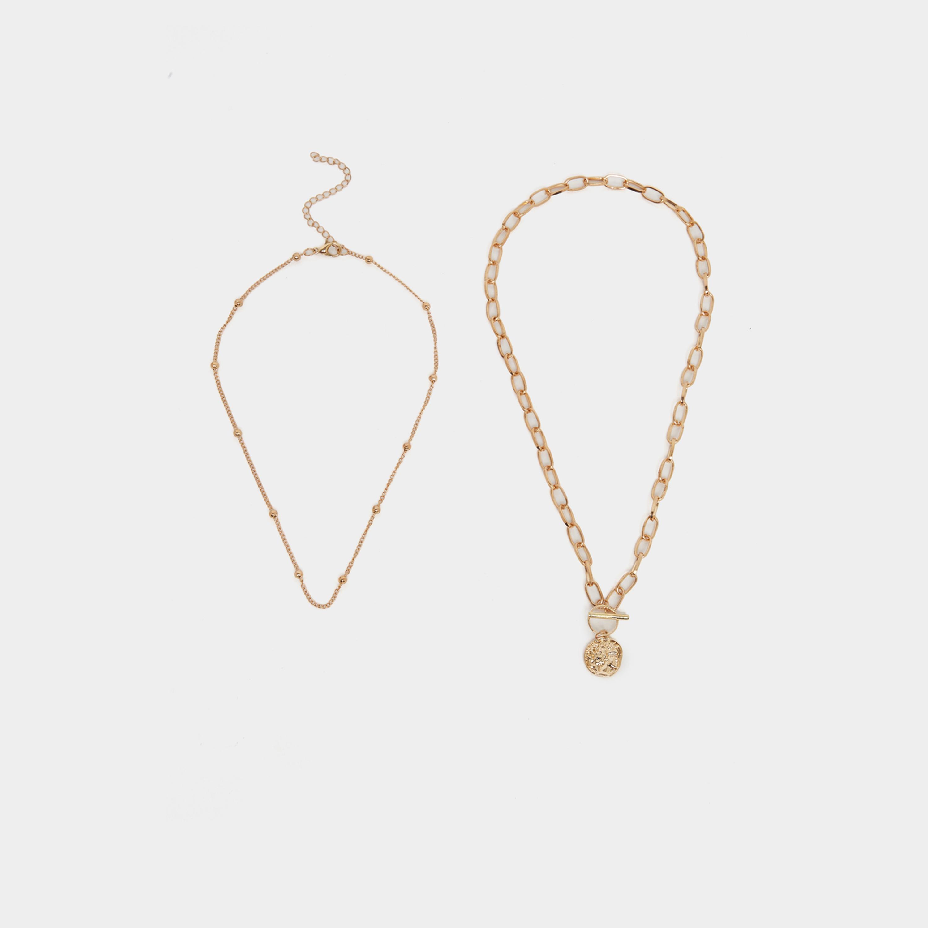Styli Set of 2 - Coin Drop Toggle Necklace-women-watchesandjewellery-jewellery-necklacesandpendants-image-2
