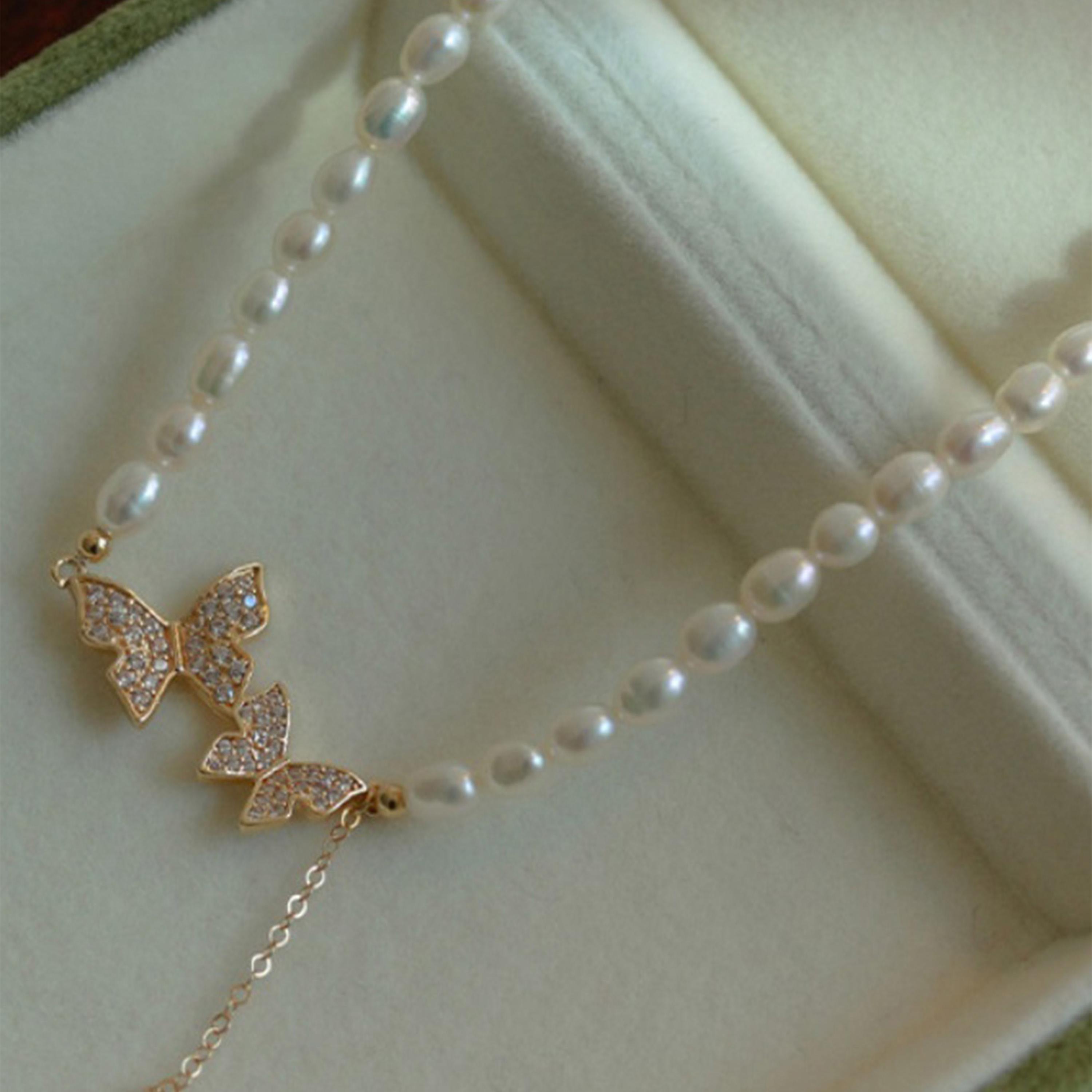 ستايلي - سلسال لؤلؤ صناعي - فراشة-women-watchesandjewellery-jewellery-necklacesandpendants-image-6