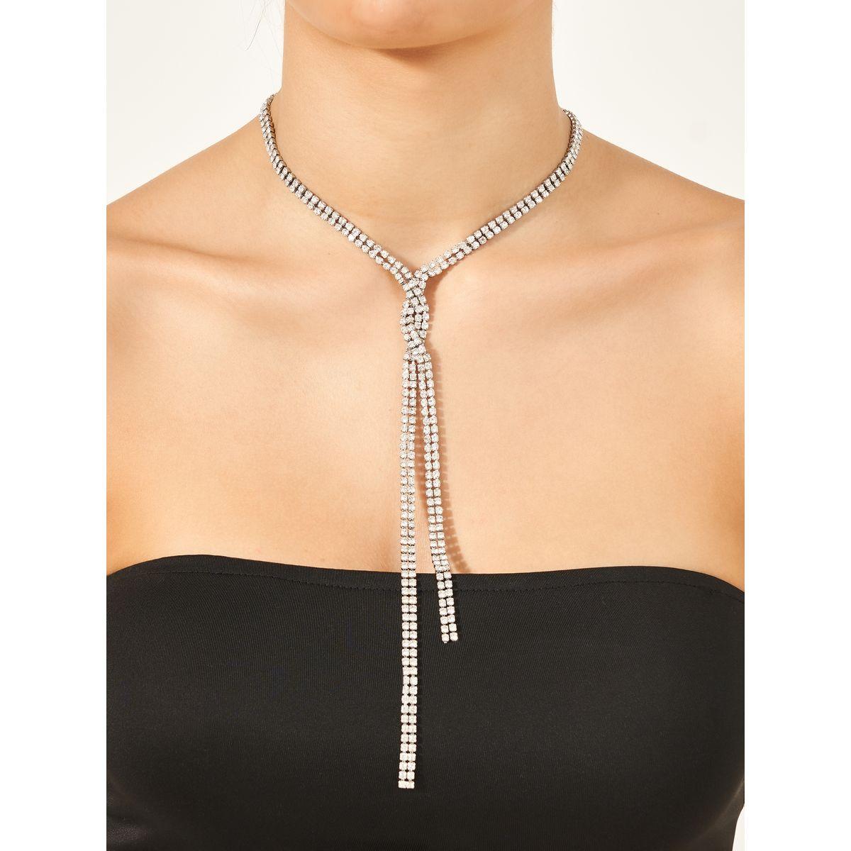 قلادة مزدوجة منمق قطرة-women-watchesandjewellery-jewellery-necklacesandpendants-image-1