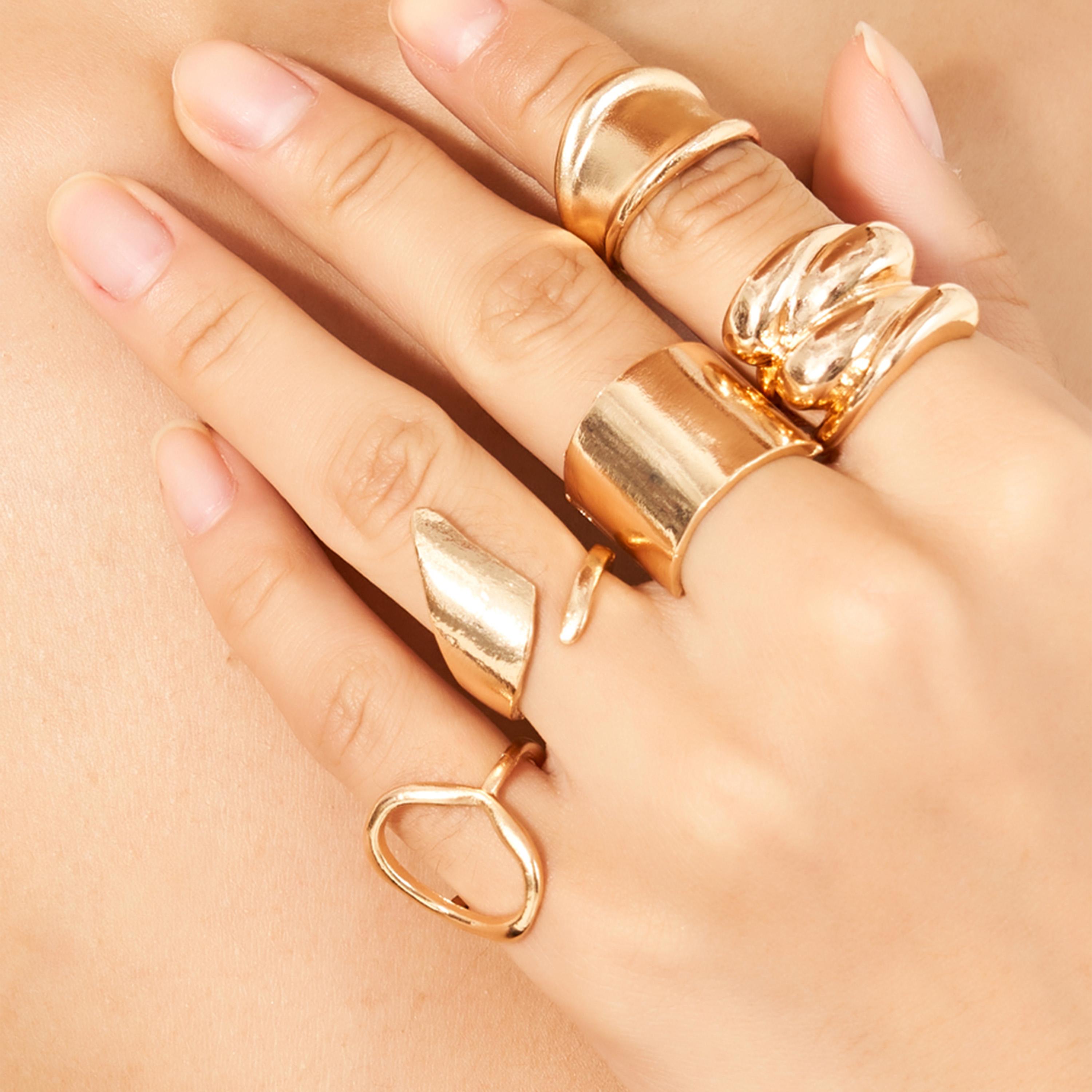 Styli Set of 5 -  Assorted Thick Rings-women-watchesandjewellery-jewellery-rings-image-1