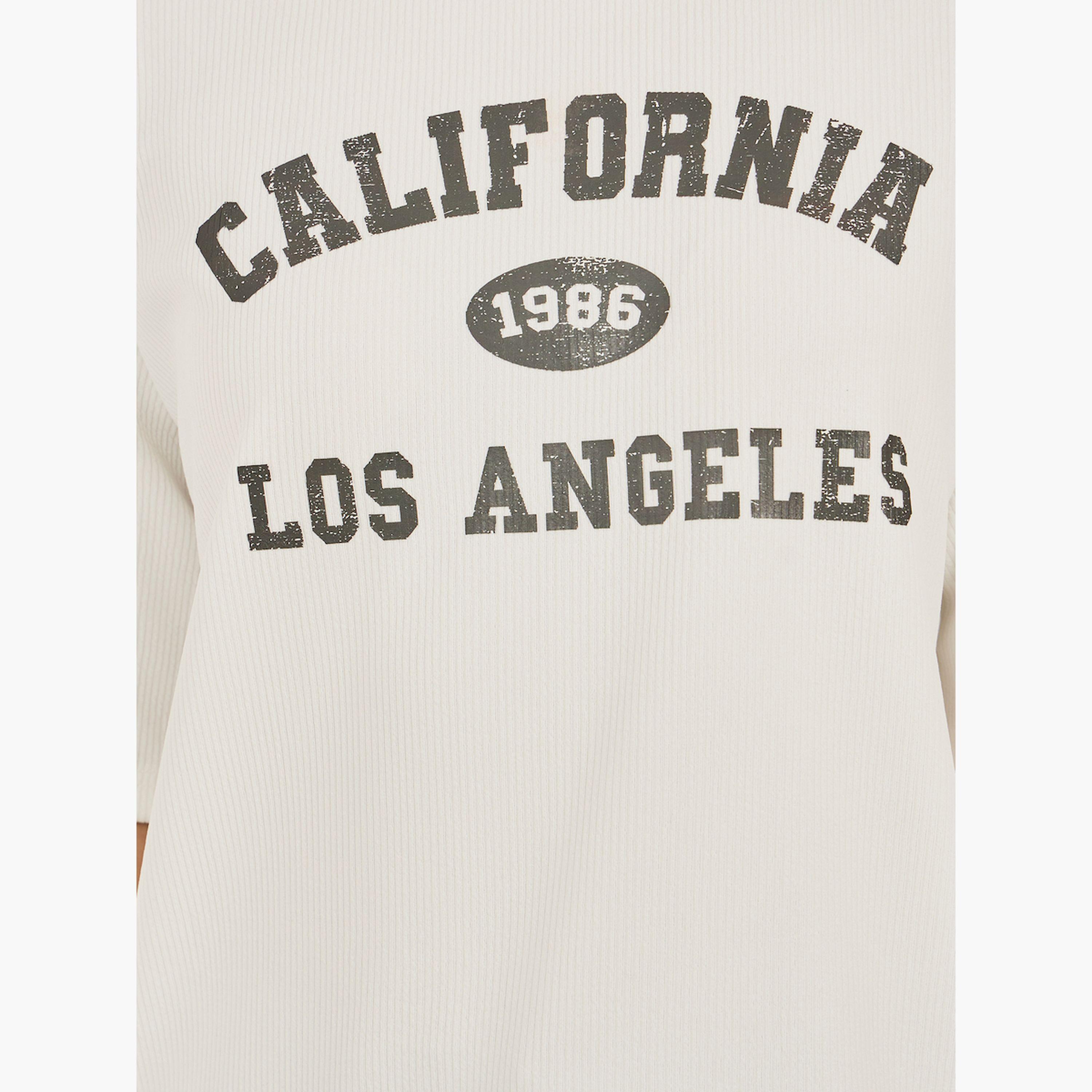 Styli Textured Slogan Print Oversized T-Shirt-women-clothing-tshirts-image-4