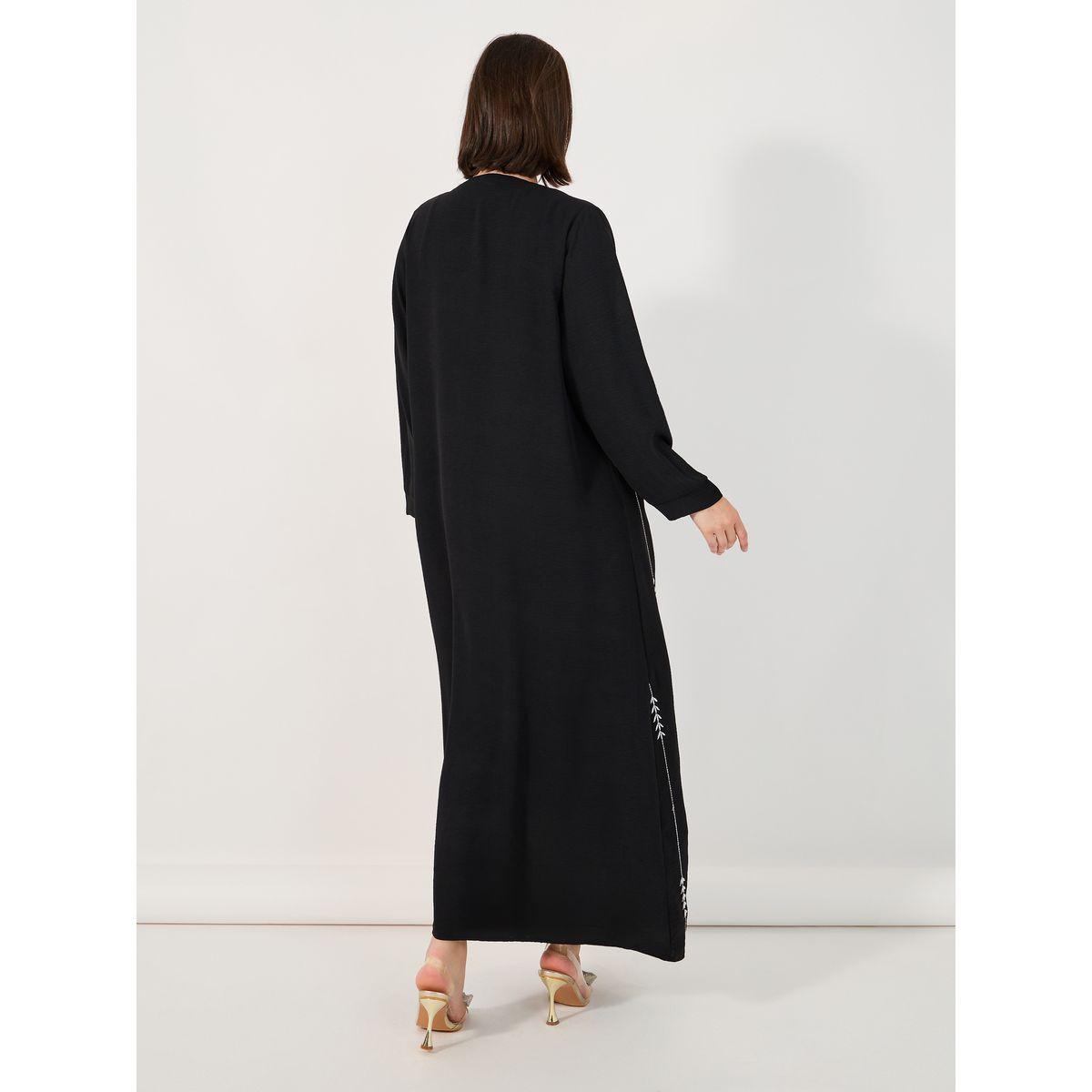 Styli Embroidered Pattern Crepe Abaya with Hijab-women-clothingaccessories-scarves-image-5