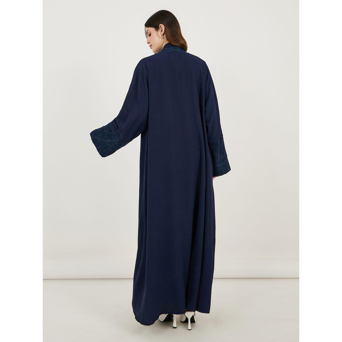 عباية كريب بتفاصيل جاكار مع حجاب-women-clothingaccessories-scarves-image-5