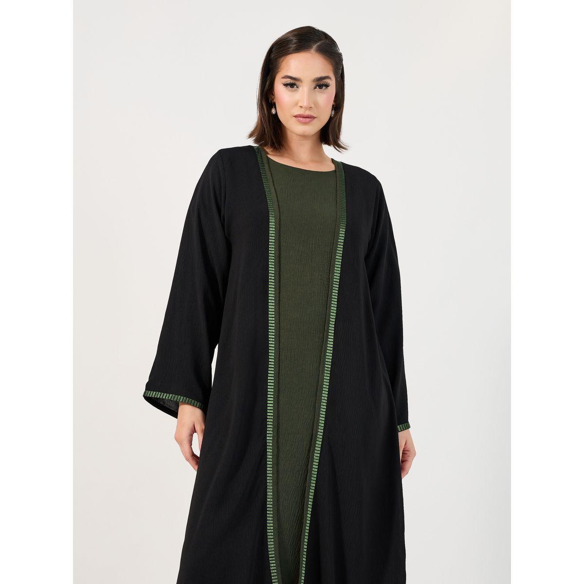 أميرة x ستايلي مجموعة من عباية بتفاصيل مُطرّزة مع فستان-women-arabicclothing-abayas-image-2