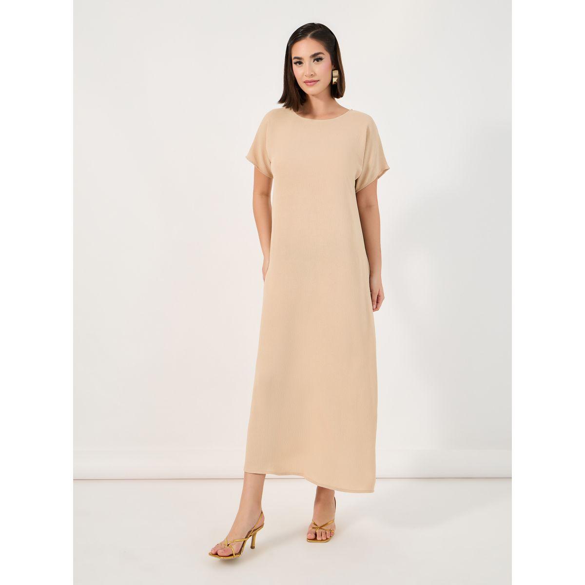 أميرة x ستايلي عباية كريب بتفاصيل مُطرّزة مع فستان-women-arabicclothing-abayas-image-4