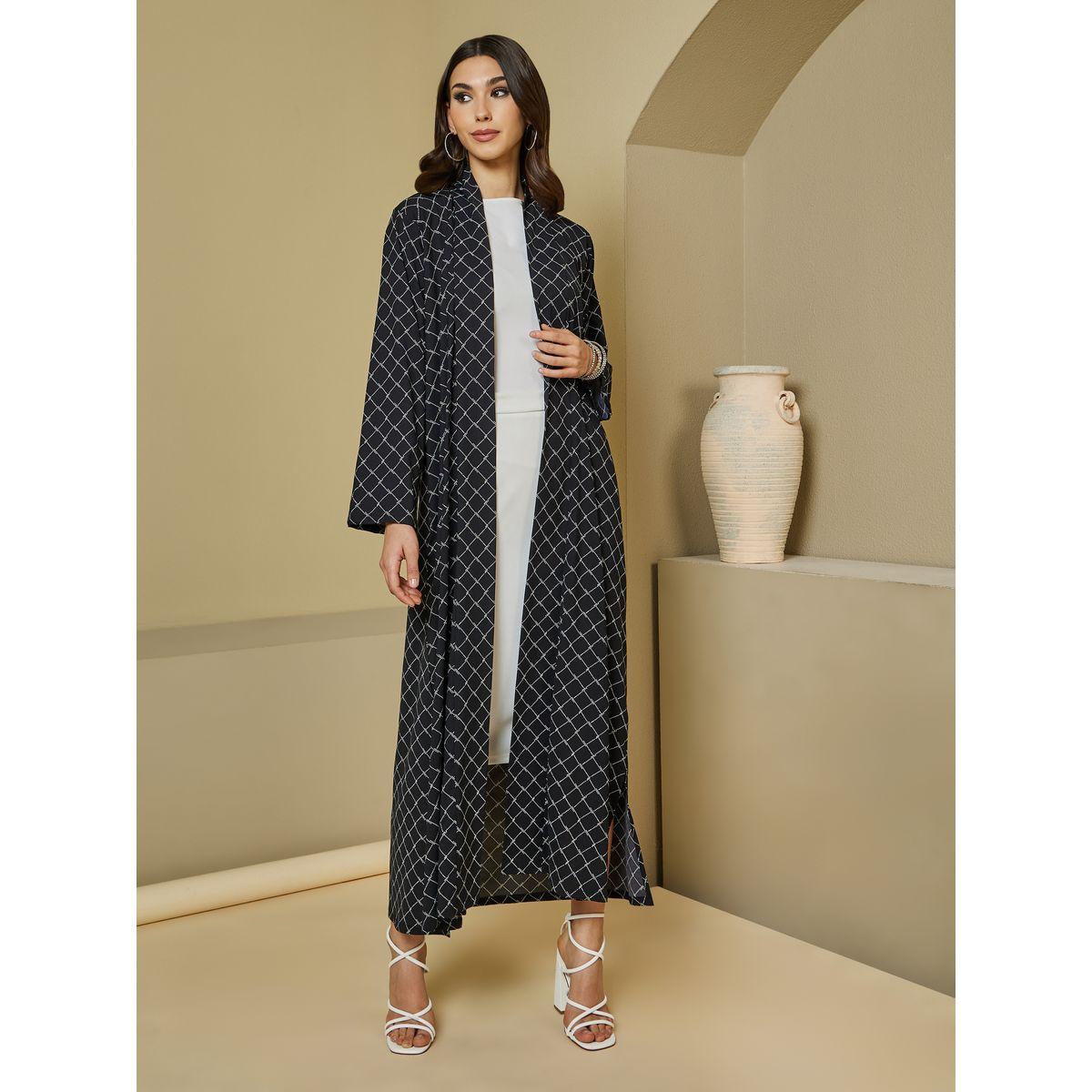 Styli Printed Crepe Abaya with Chiffon Hijab-women-clothingaccessories-scarves-image-2