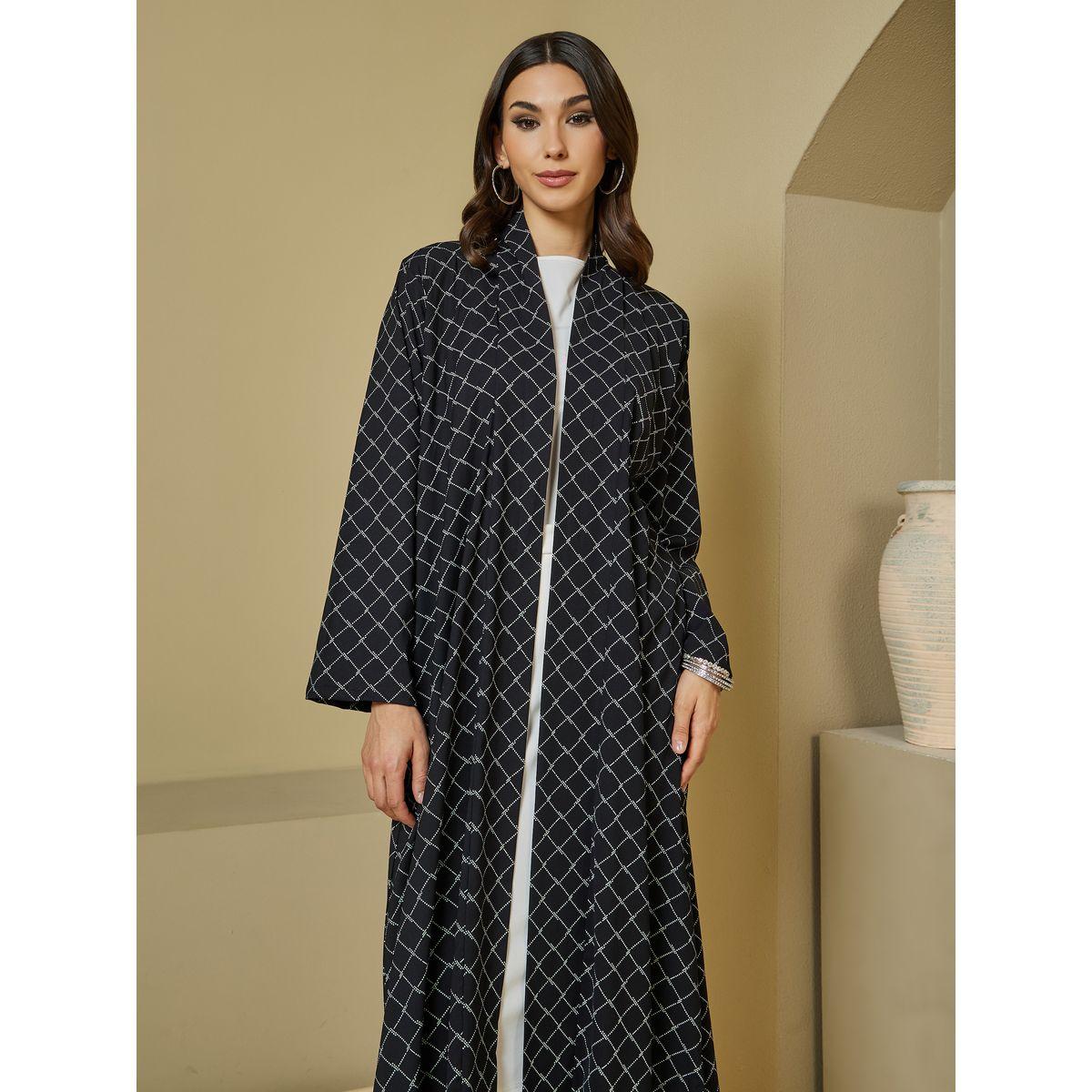 Styli Printed Crepe Abaya with Chiffon Hijab-women-clothingaccessories-scarves-image-3