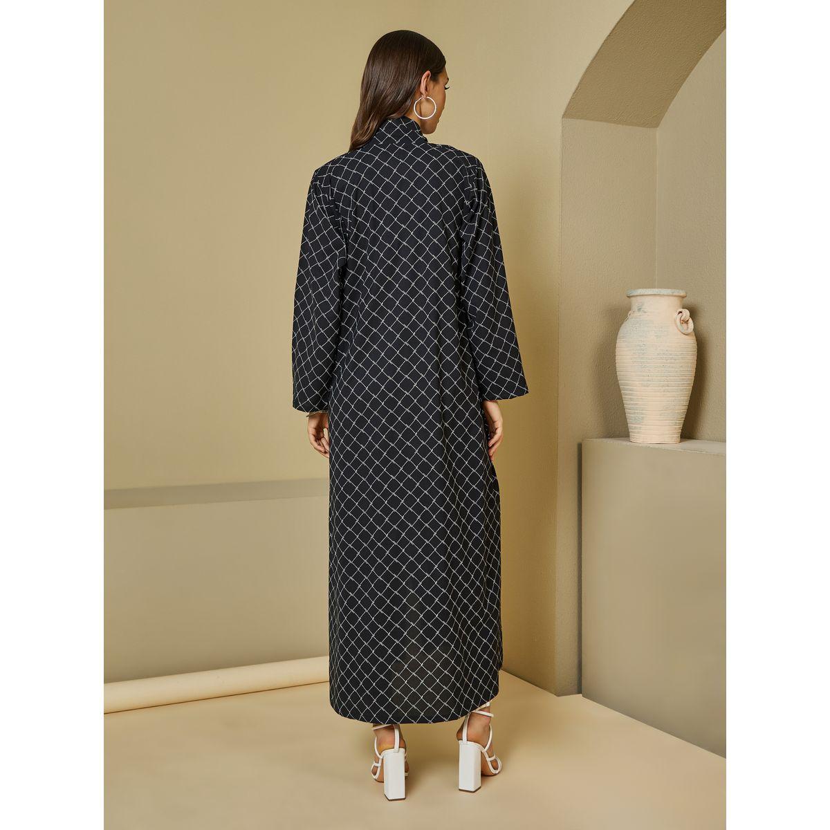 Styli Printed Crepe Abaya with Chiffon Hijab-women-clothingaccessories-scarves-image-7