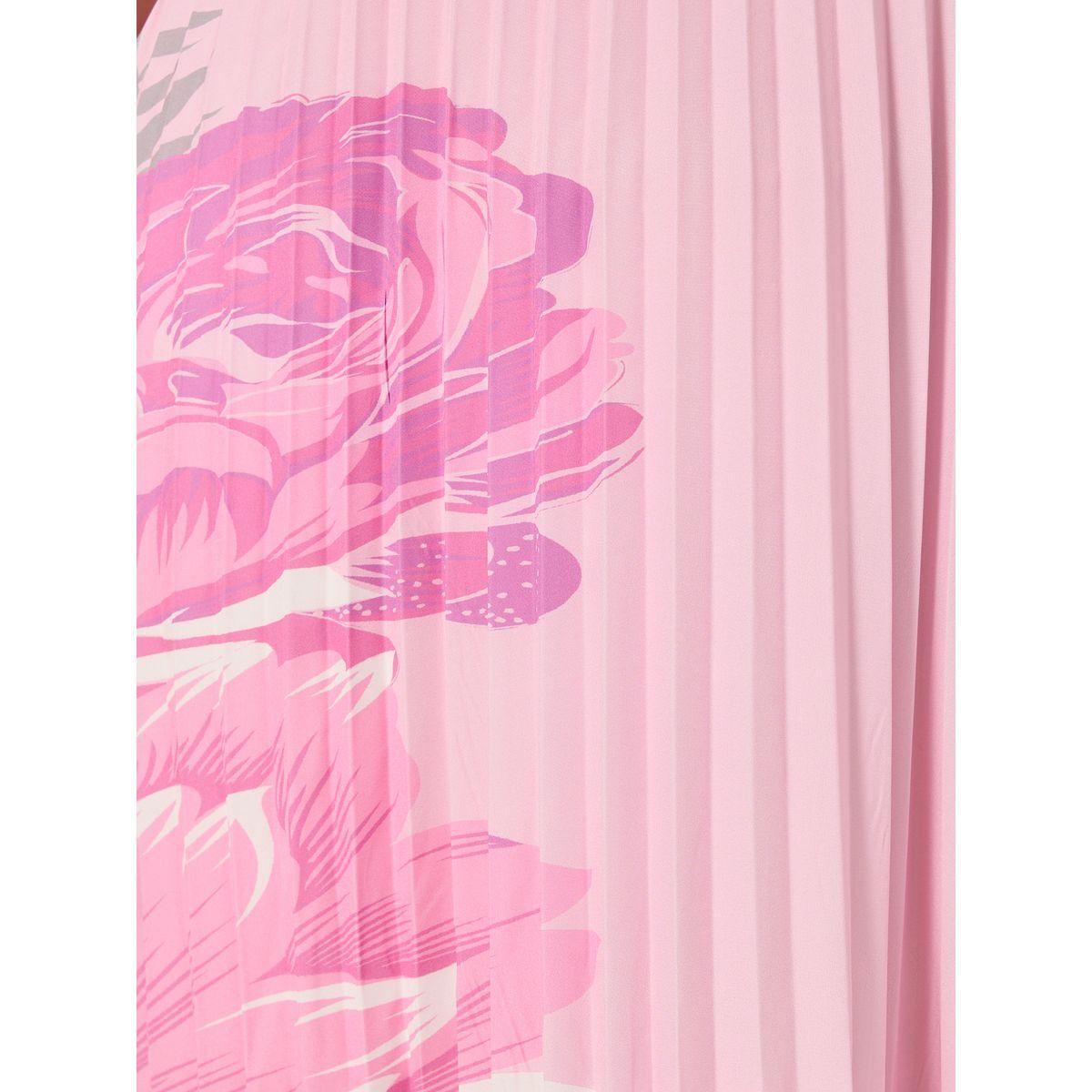 فستان ميدي بمقاس كبير بطبعة زهور مزين بكسرات-women-clothing-dresses-image-6