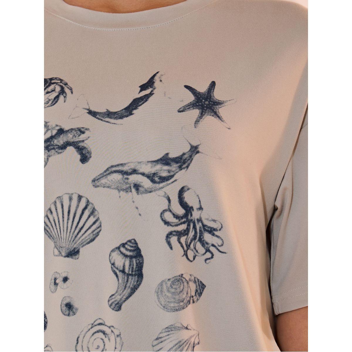 تيشيرت فضفاض بياقة دائرية وطبعة جرافيك-women-clothing-tshirts-image-4