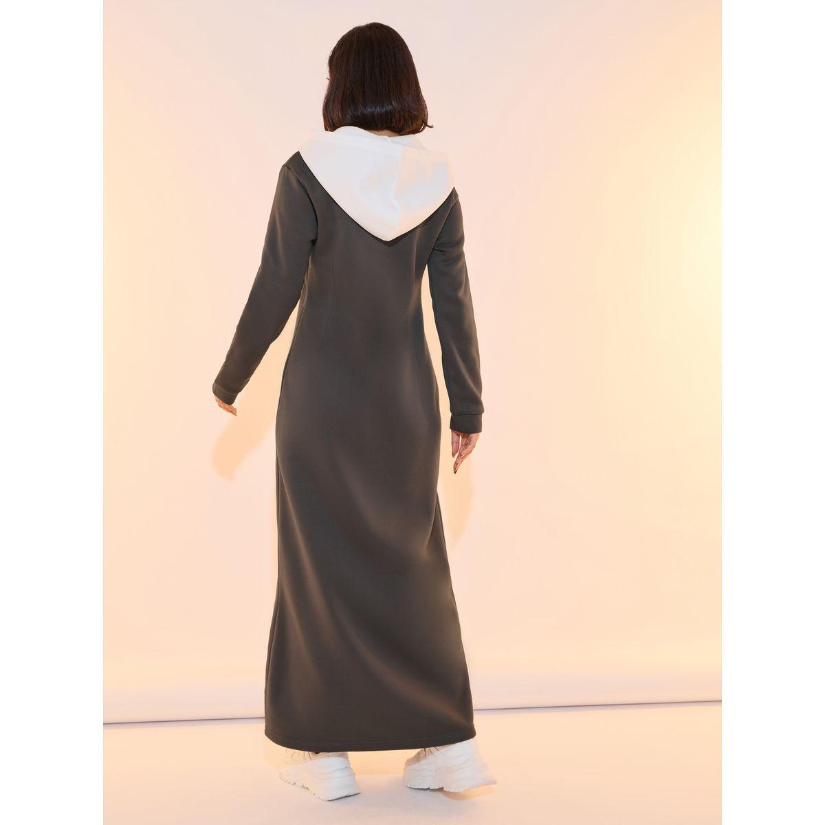 Take Two Pintuck Detail Long Sleeve Hooded Maxi Dress-women-clothing-dresses-image-6