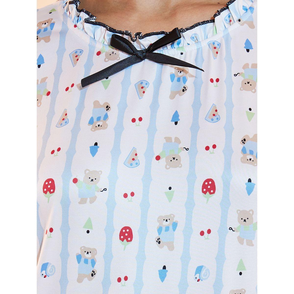 Take Two All Over Print Round Neck Nightdress-women-clothing-nightwear-nighties-image-3