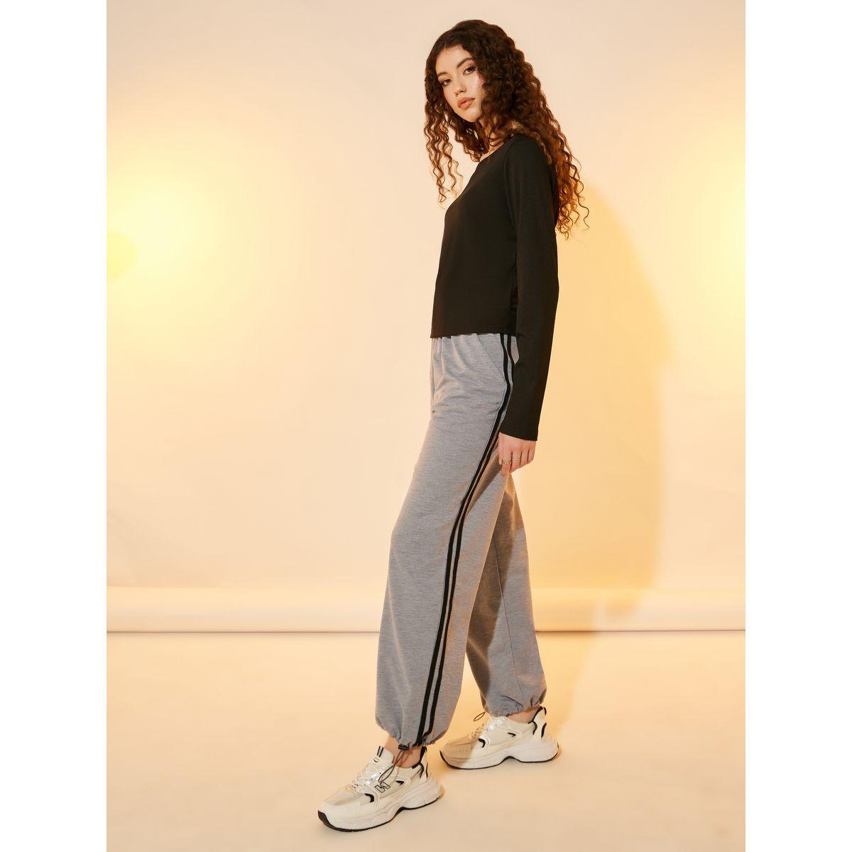 Take Two Solid Knit Top and Side Stripe Detail Joggers Co-Ords-women-clothing-coordsets-image-1